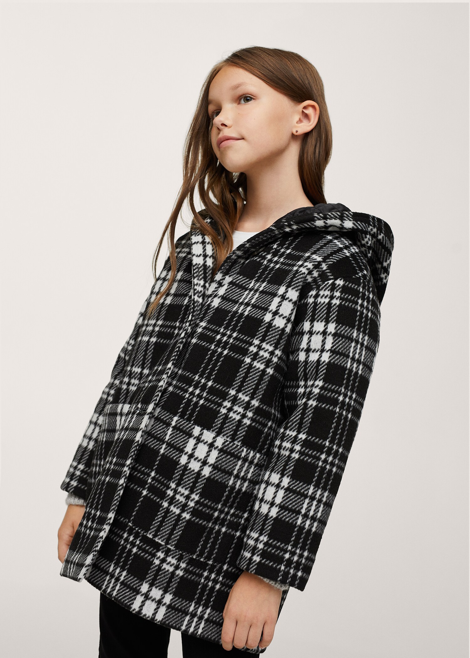 Check padded coat - Medium plane