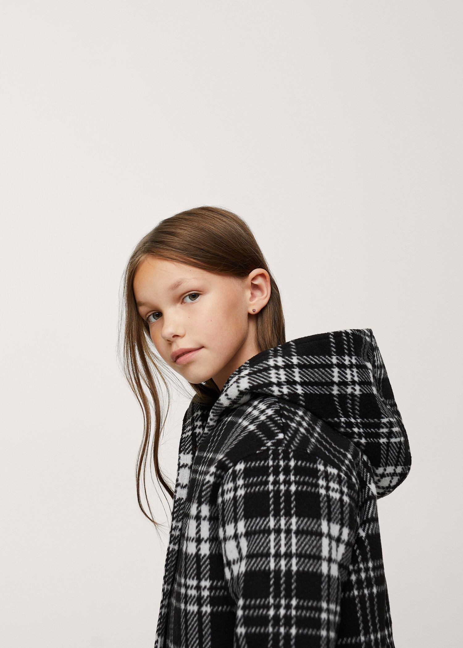 Check padded coat - Details of the article 1