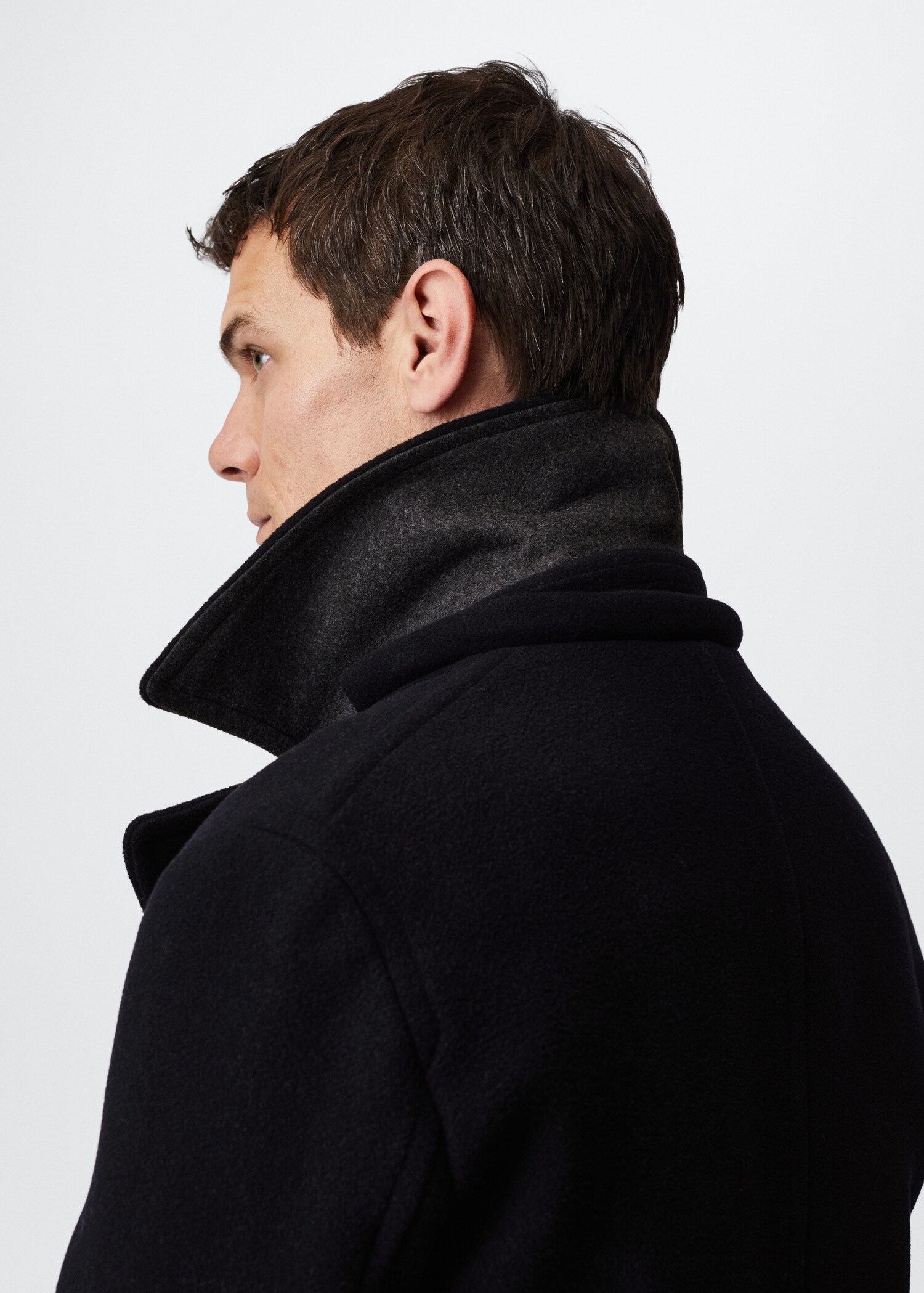 Recycled wool double-breasted coat - Details of the article 3