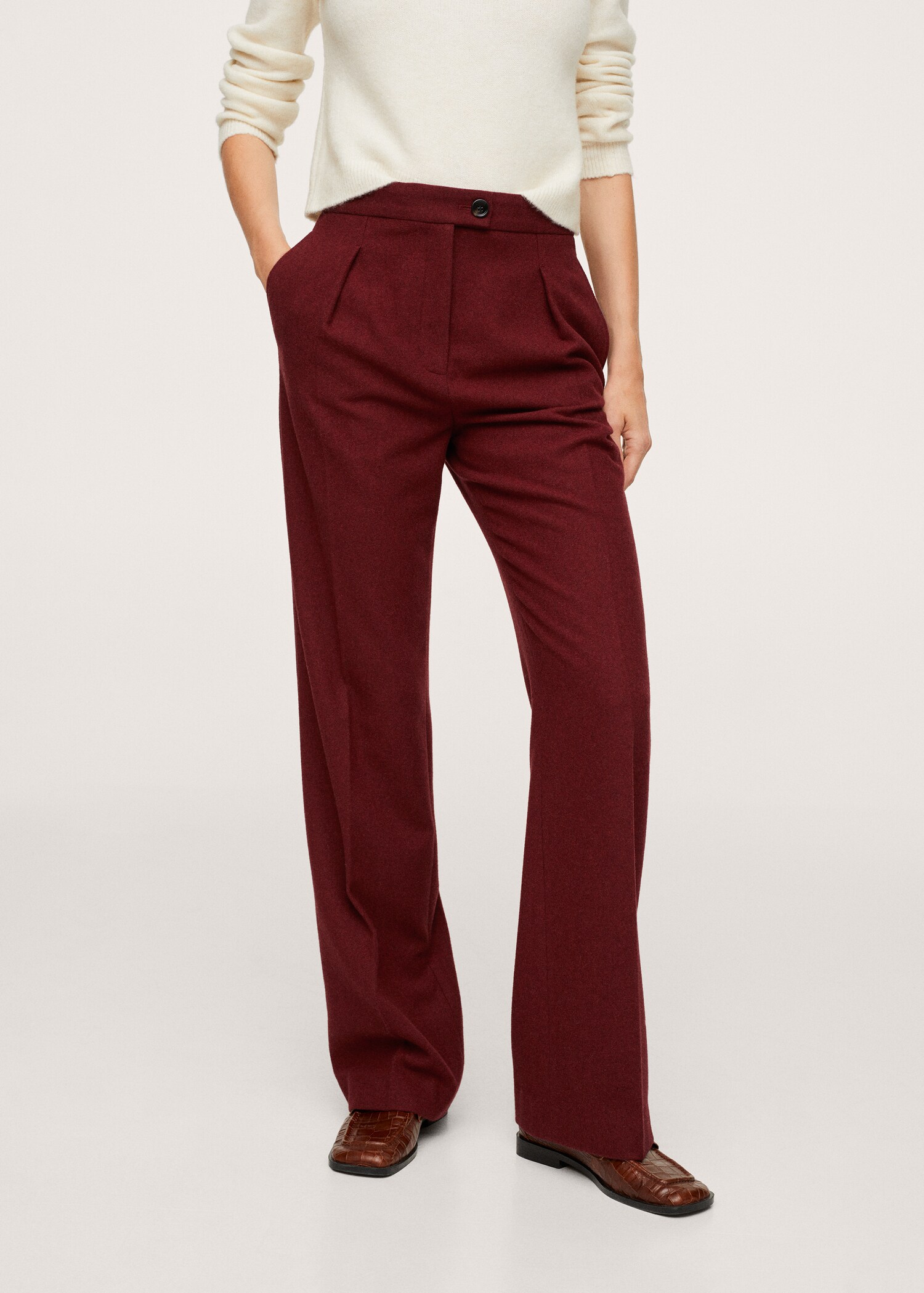 Pantalón traje lana - Plano medio