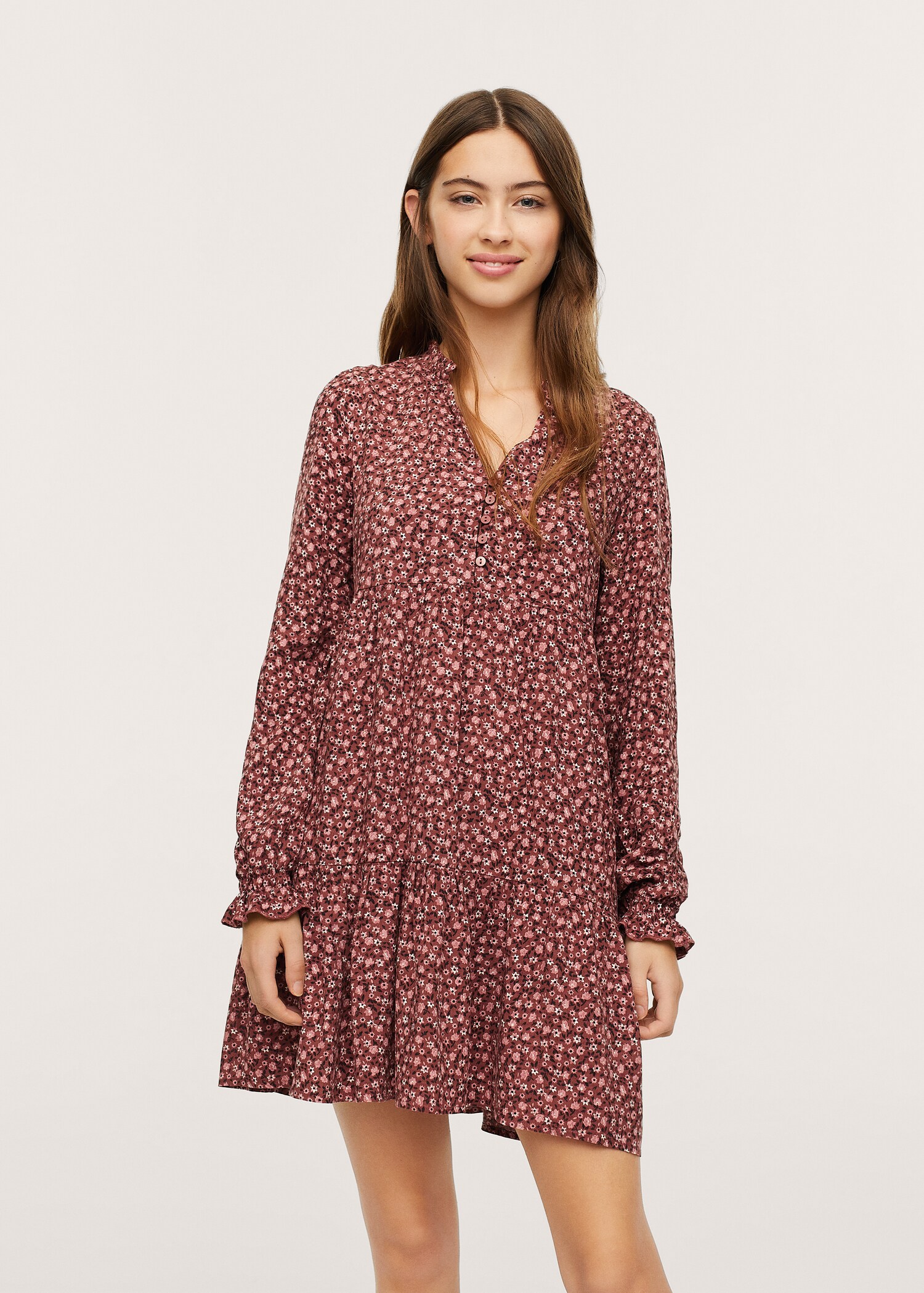 Vestido estampado floral - Plano medio