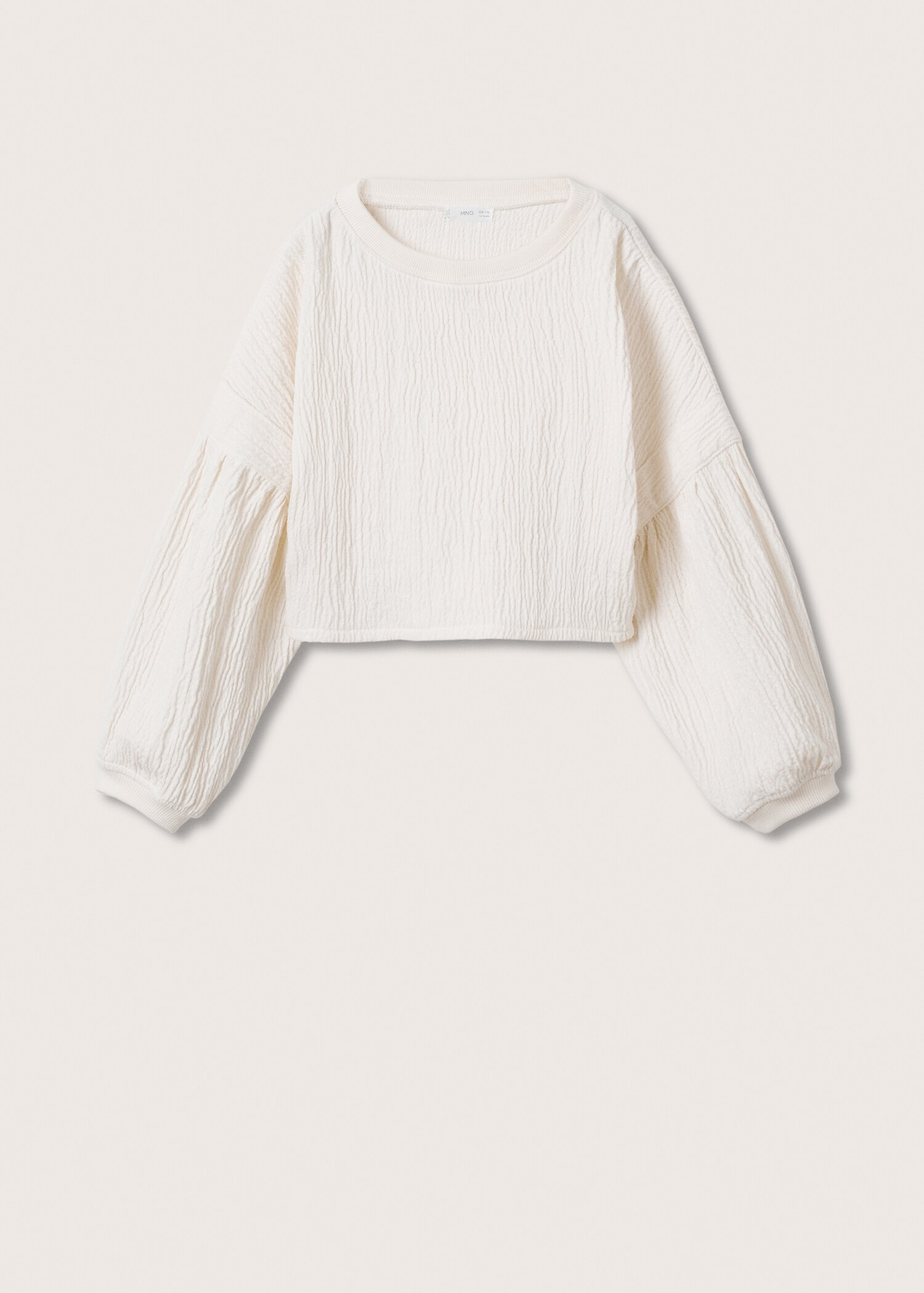 Sudadera textura manga abullonada - Artículo sin modelo