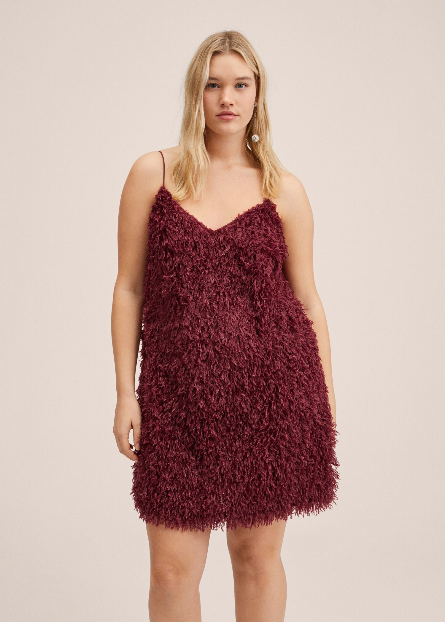 Feather textured dress - Medium plane