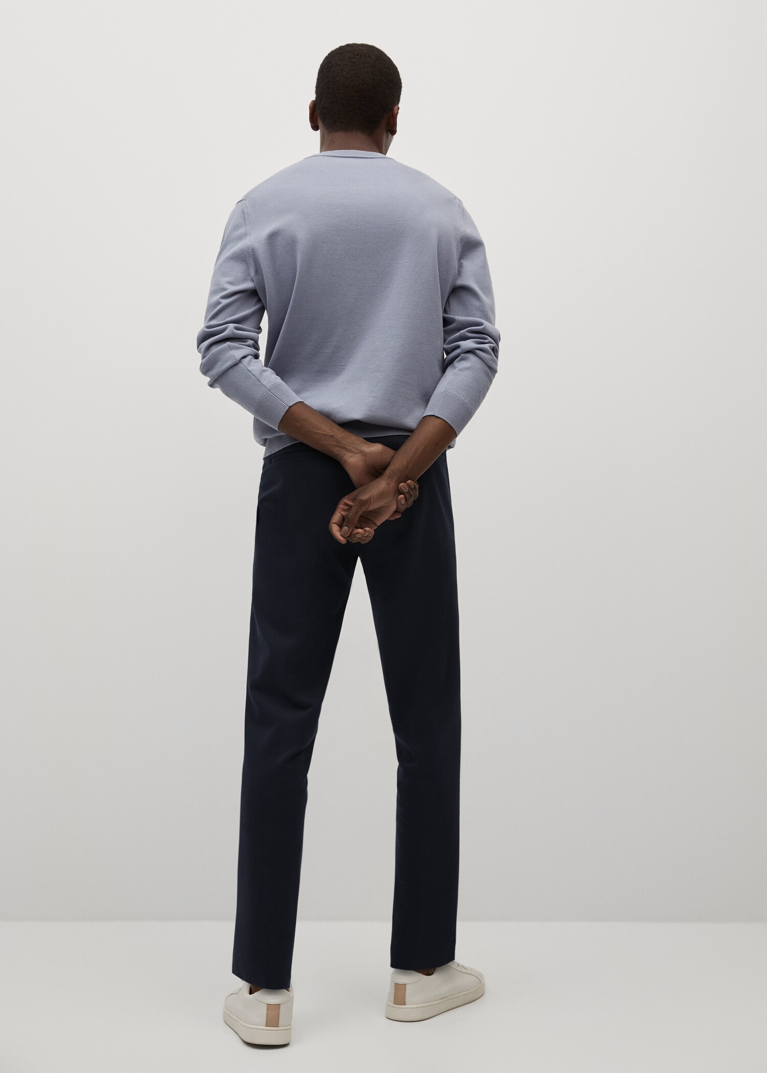 Bavlněné oblekové kalhoty slim fit - Zadní strana zboží
