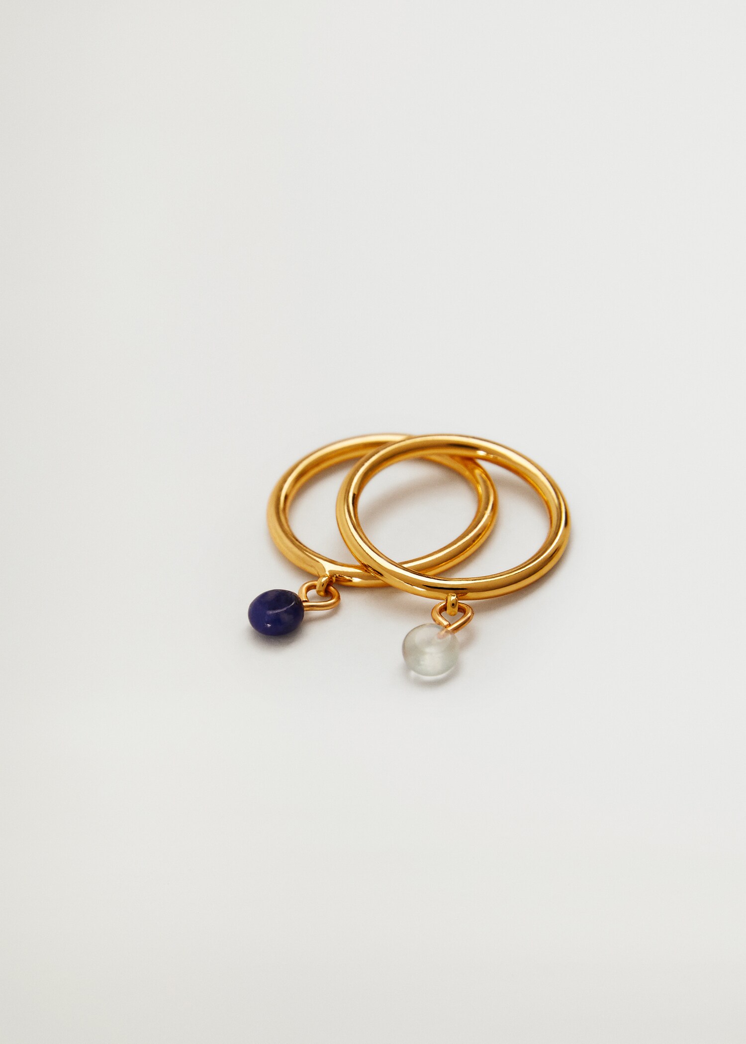 Set anillos sodalita y flourita  - Plano medio
