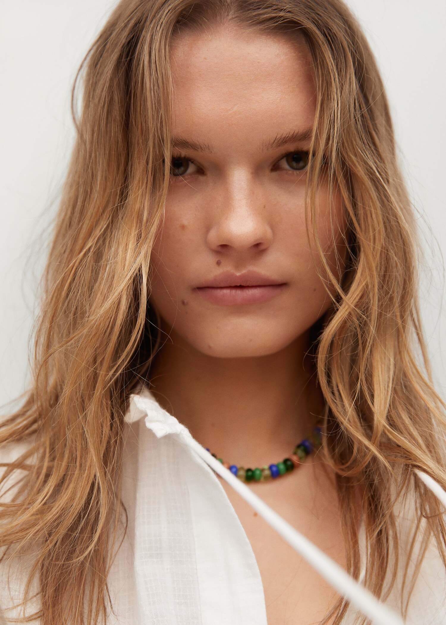 Textured cotton blouse - Details of the article 1