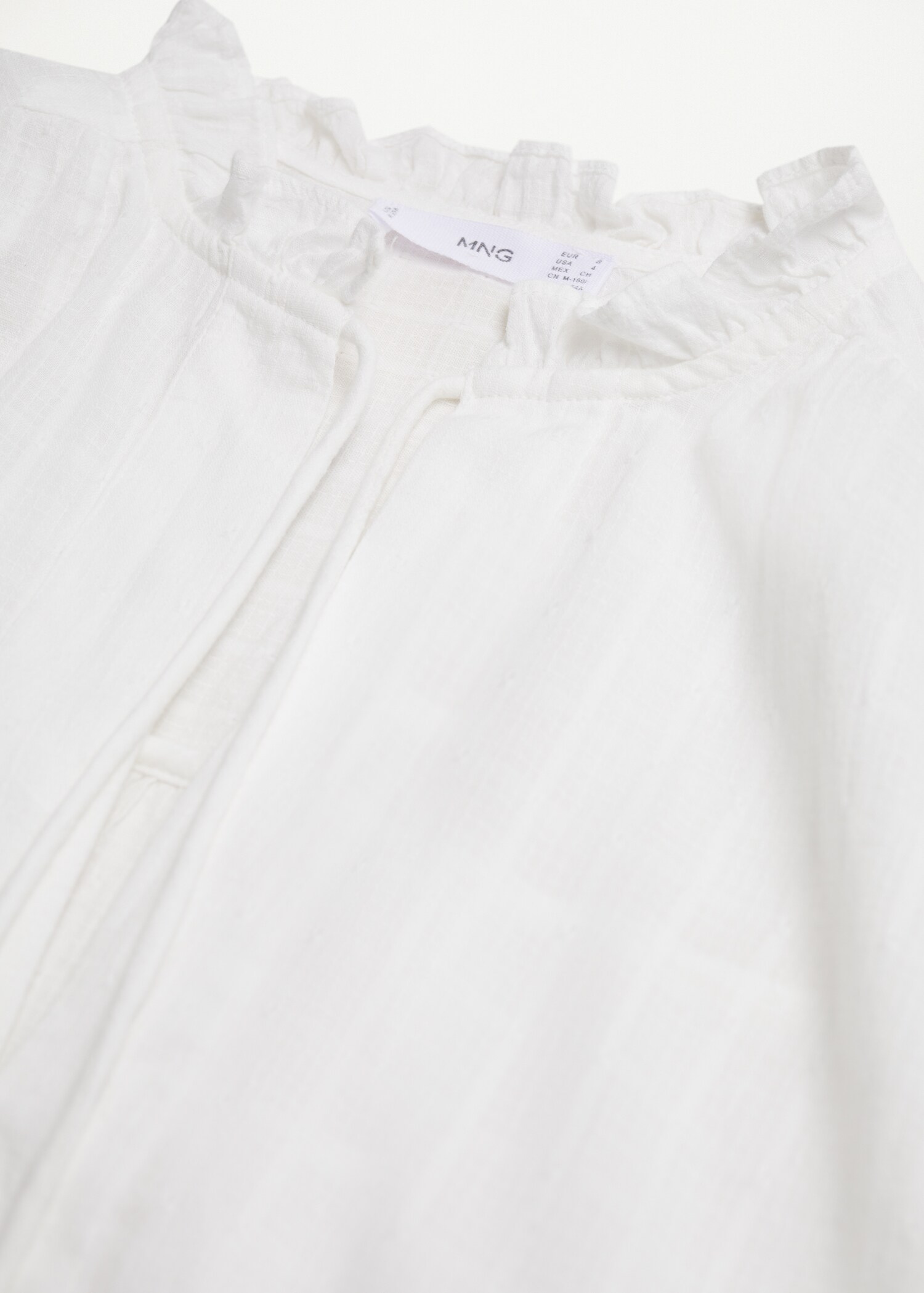 Textured cotton blouse - Details of the article 8