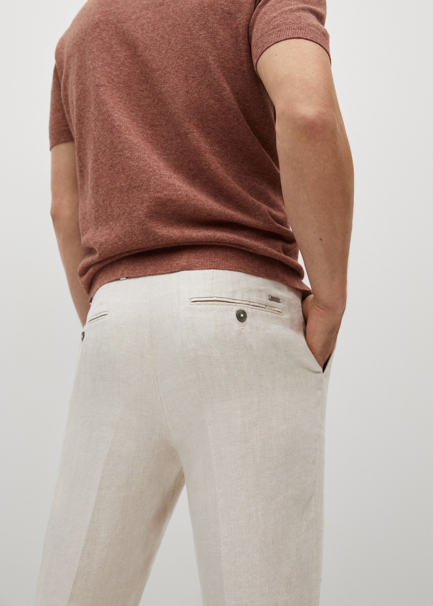 Pantalón pinzas lino - Detalle del artículo 3