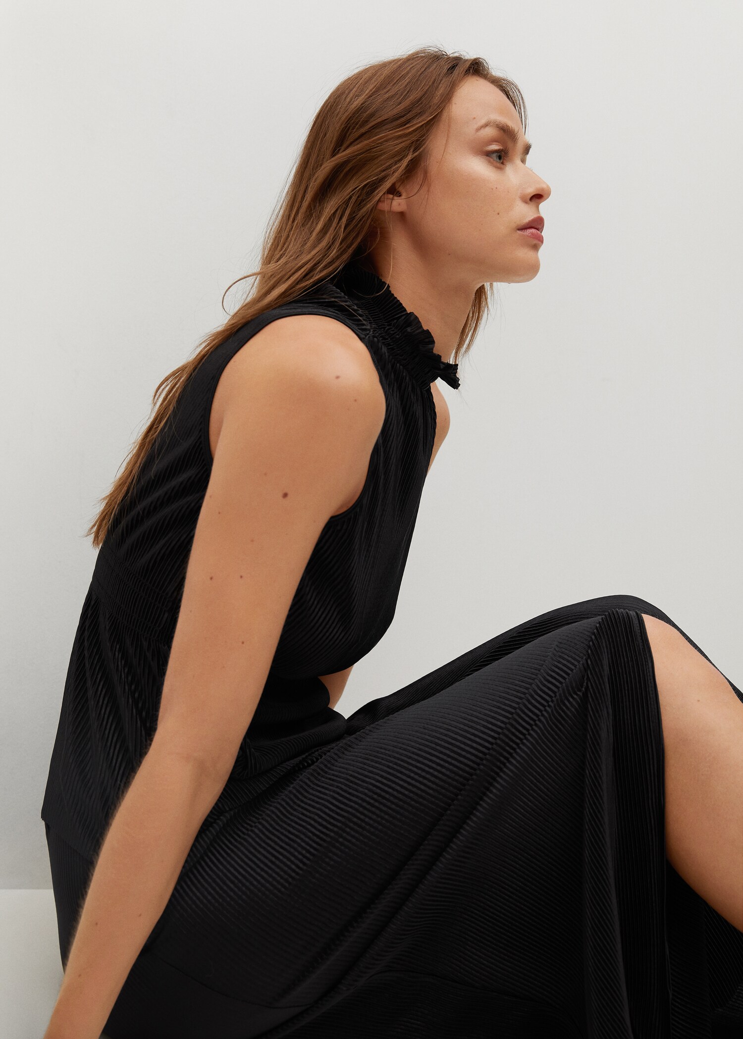 Pleated satin top - Details of the article 2