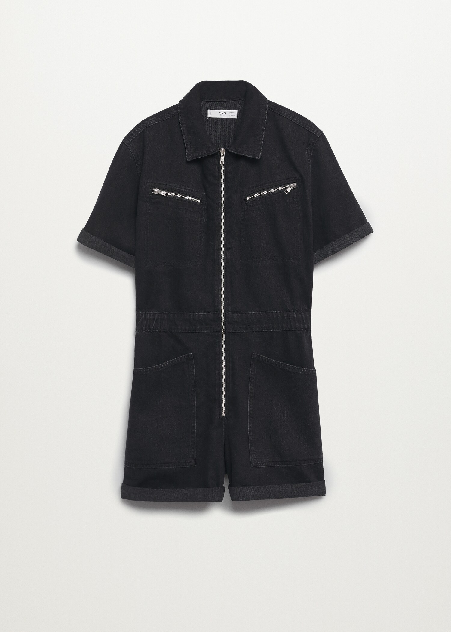 Zip denim jumpsuit - Article without model