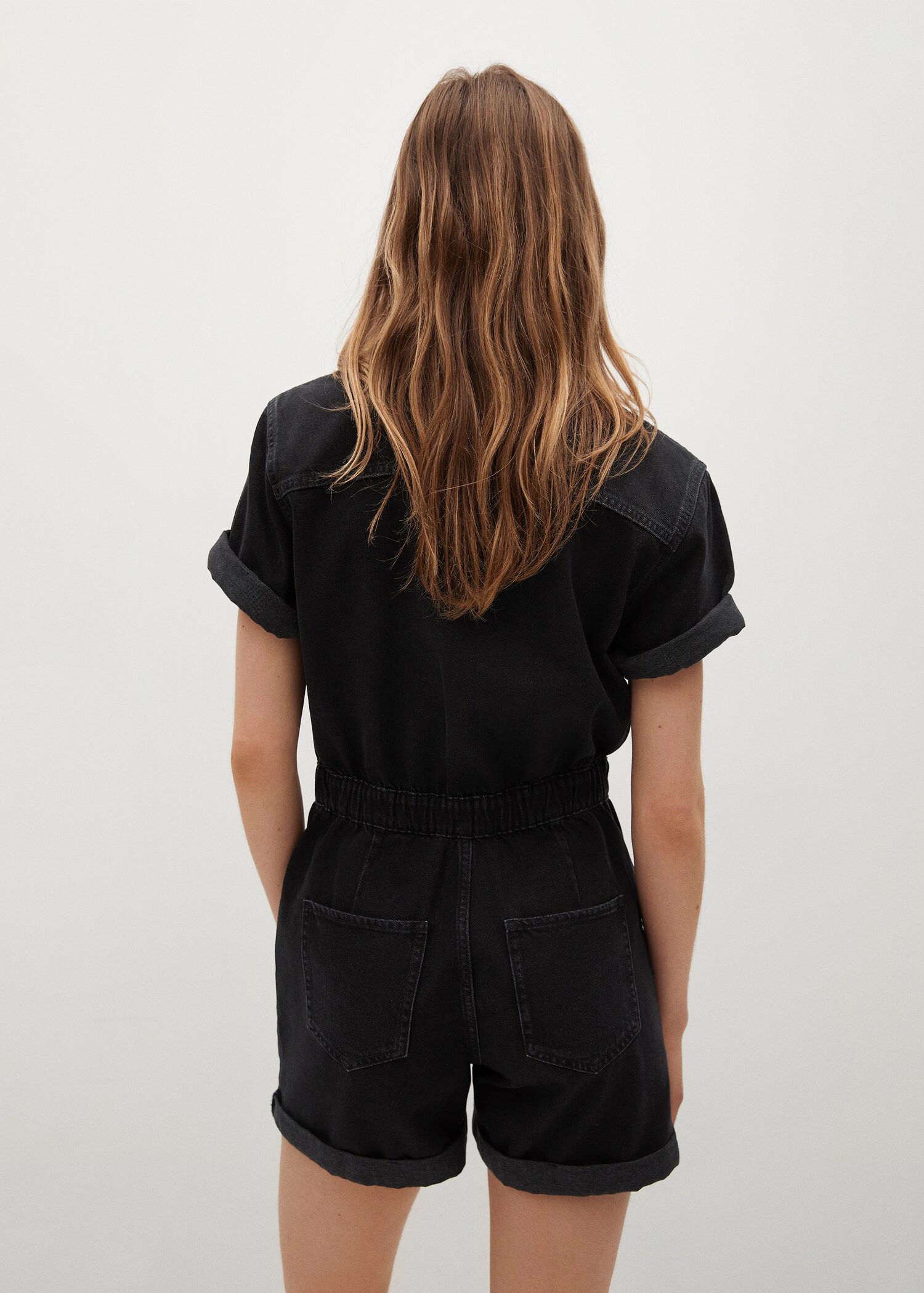 Zip denim jumpsuit - Reverse of the article