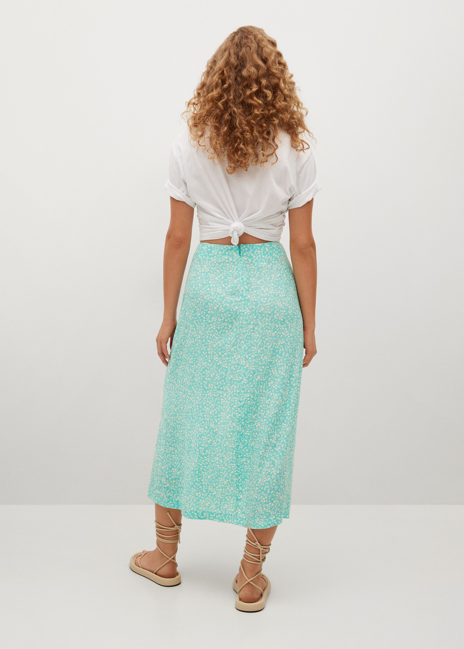 Falda estampada botones - Reverso del artículo