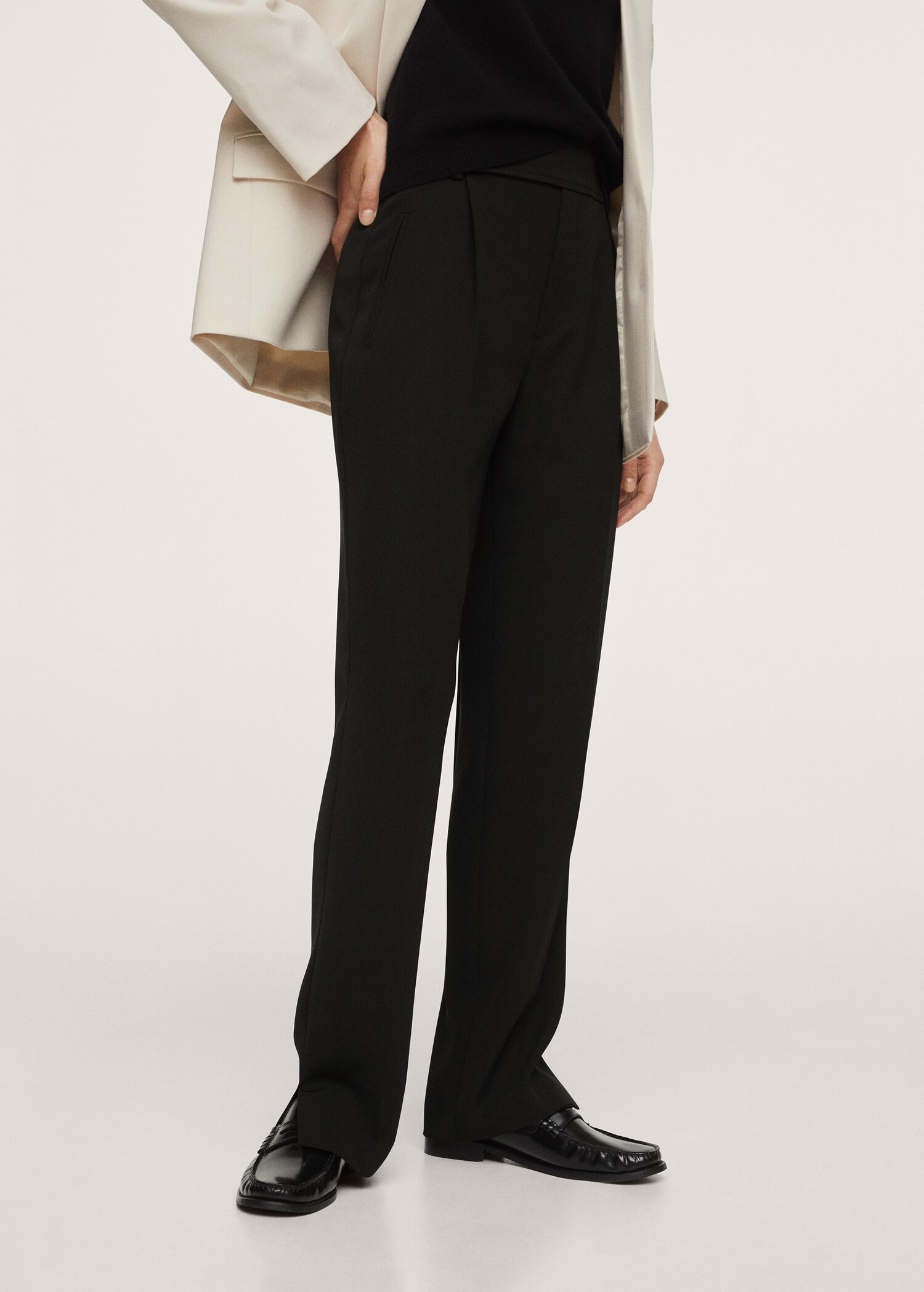 Pleated suit pants - Medium plane