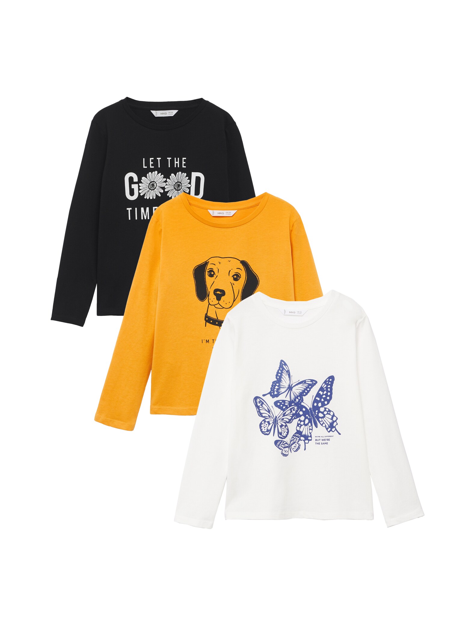 Pack 3 camisetas estampadas algodón - Artículo sin modelo
