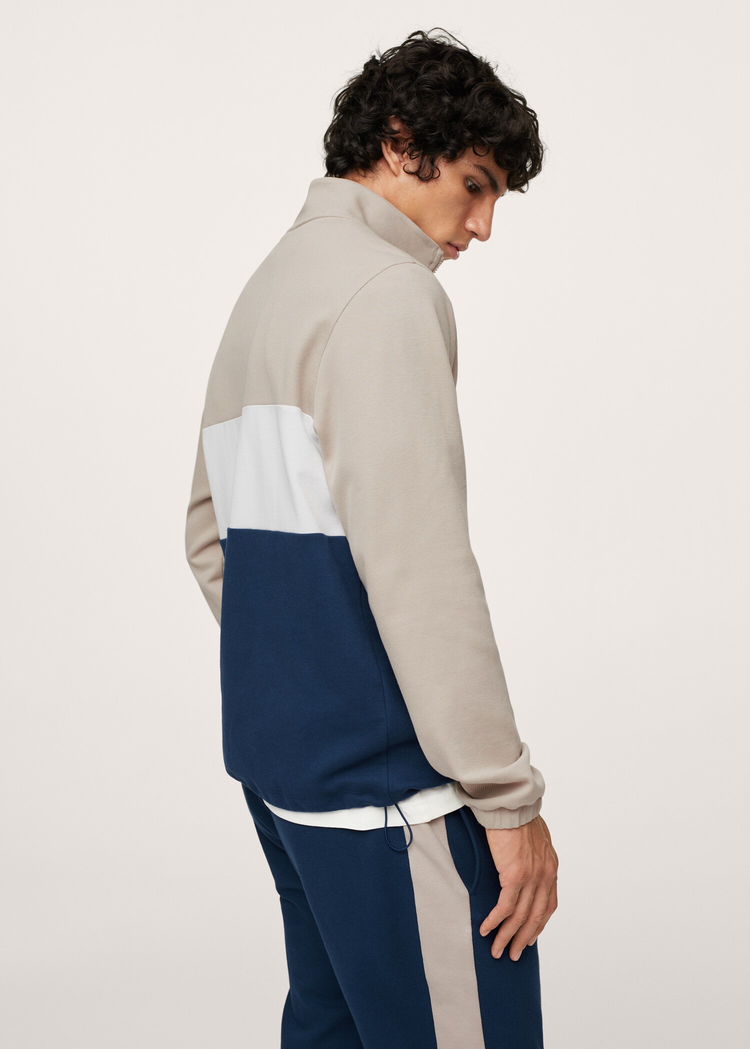 Mikina piké color block s límcem na zip - Detail zboží 2