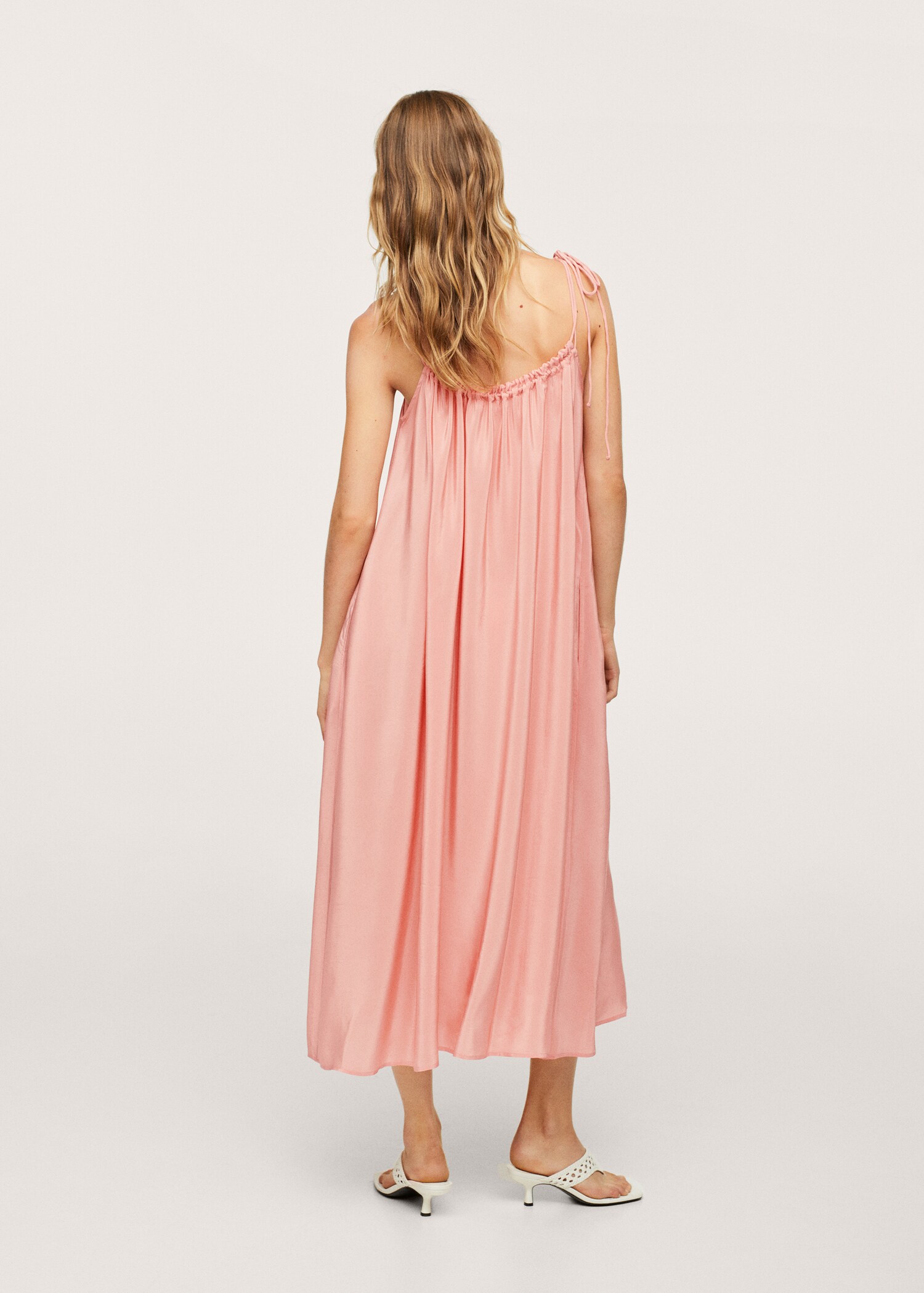 Vestido fruncido tirantes - Reverso del artículo