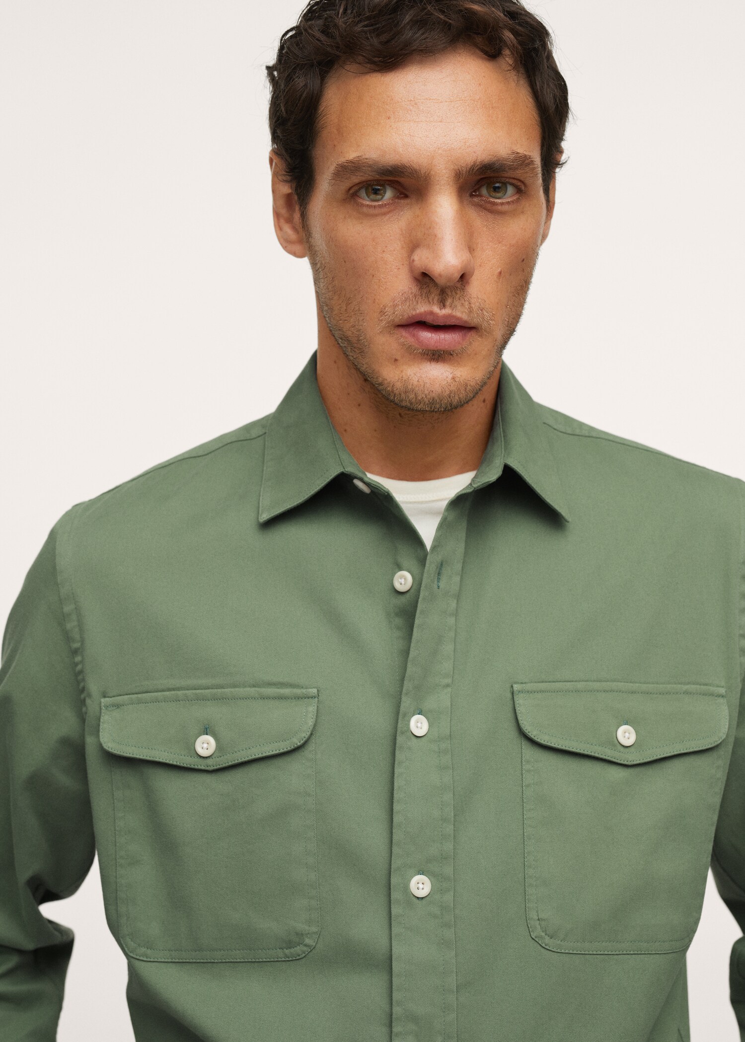 Sobrecamisa algodón bolsillos - Detalle del artículo 1