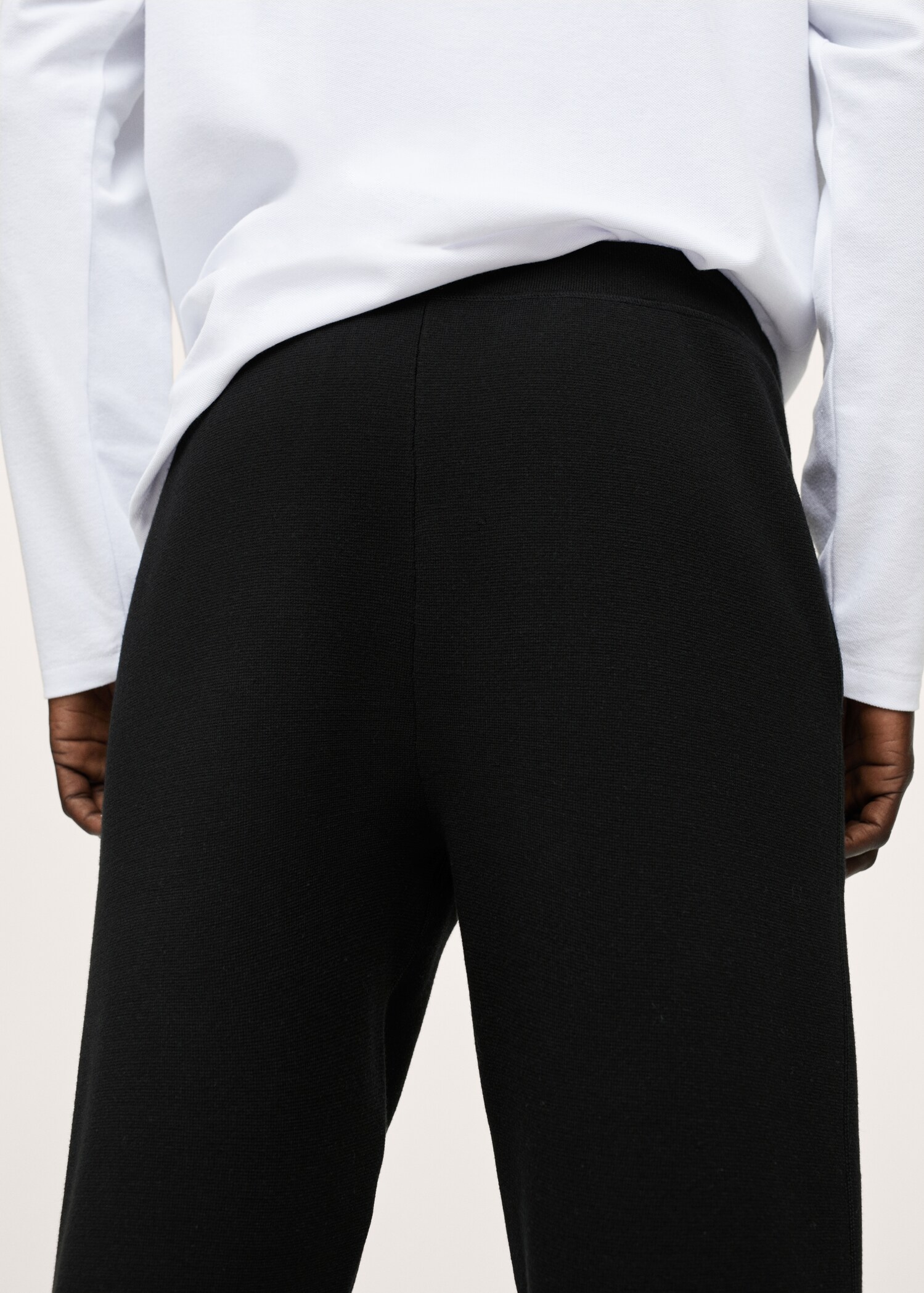Strečové úpletové kalhoty jogger - Detail zboží 3