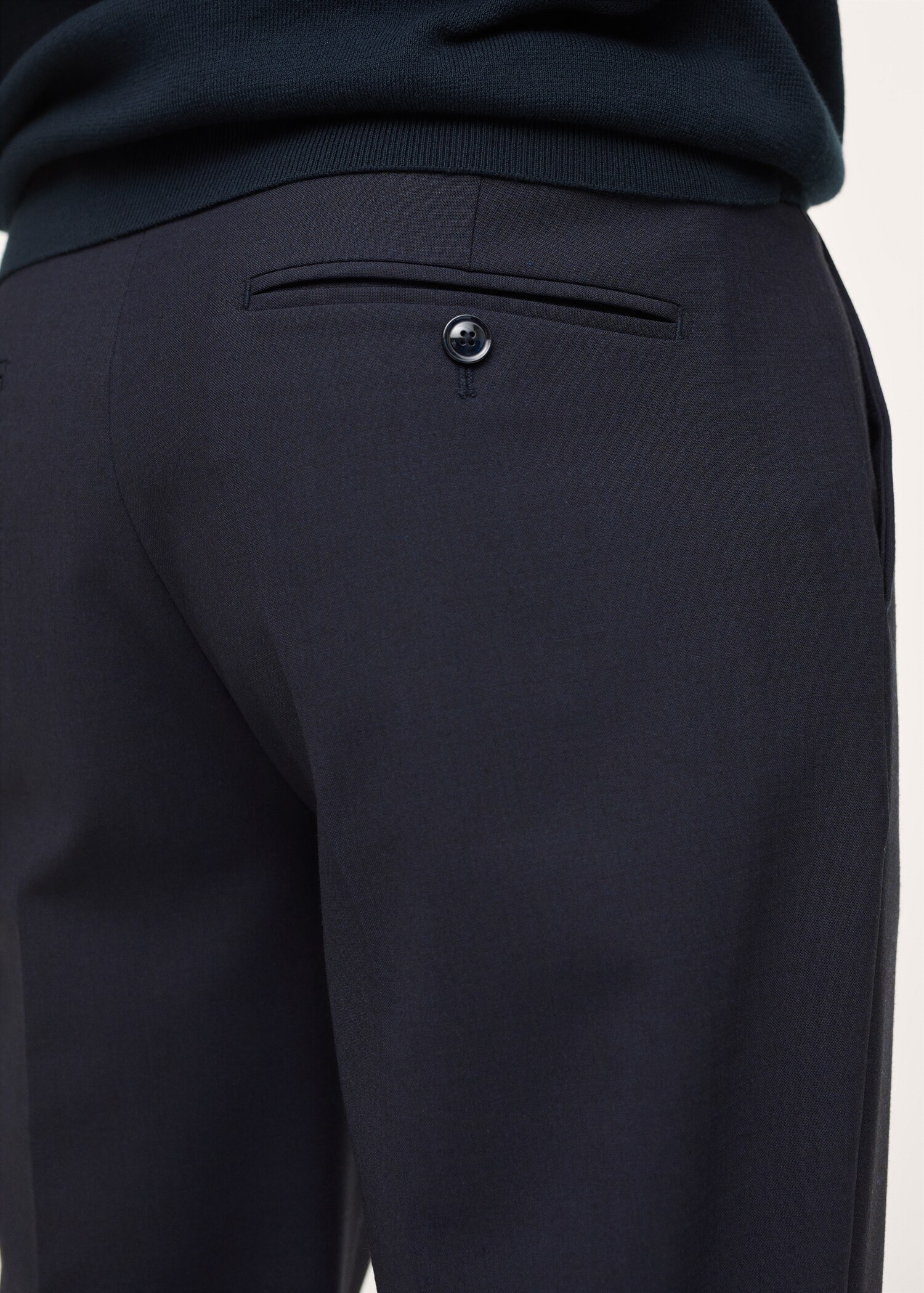 Lněné oblekové kalhoty slim fit - Detail zboží 2