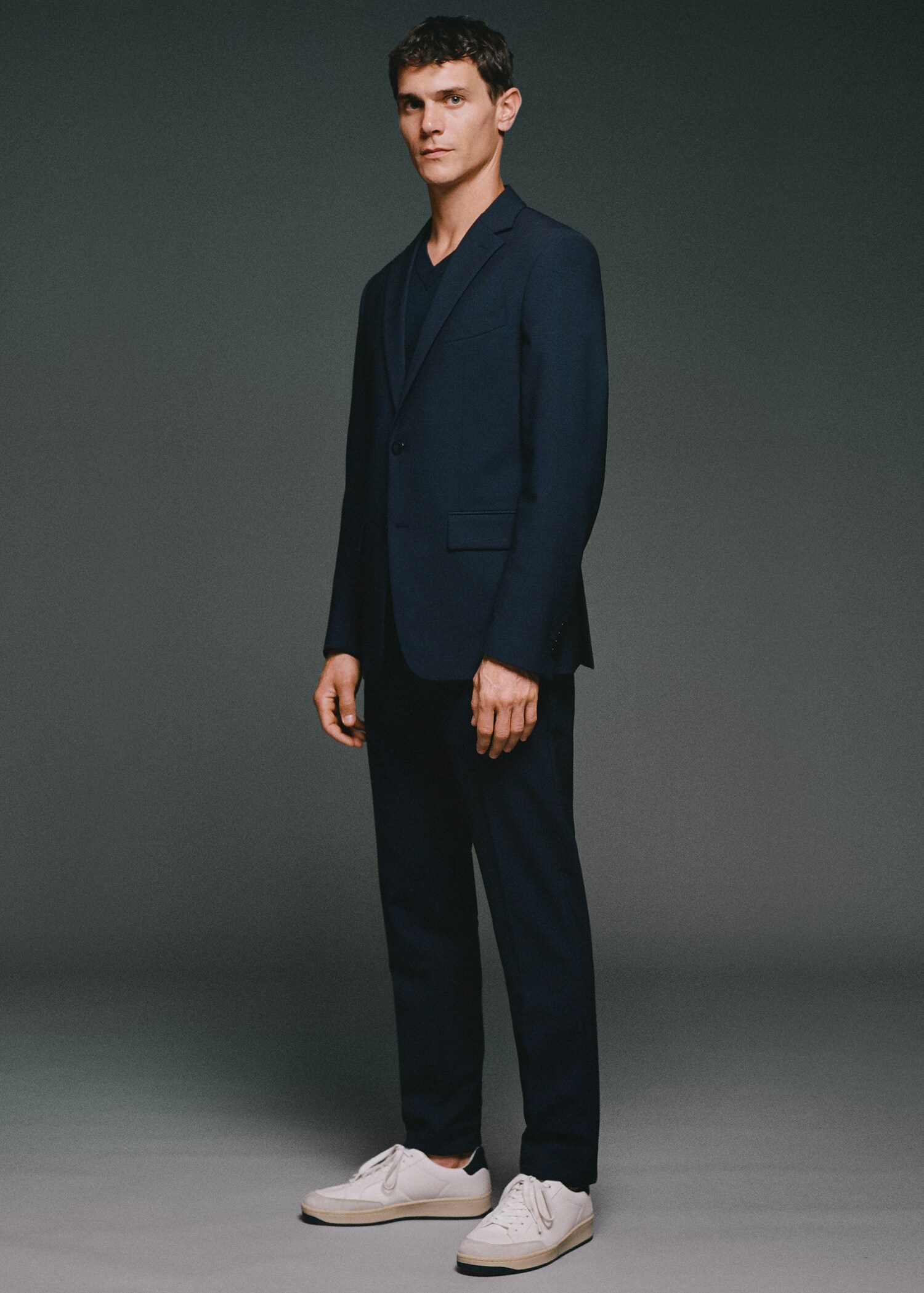 Lněné oblekové kalhoty slim fit - Detail zboží 5