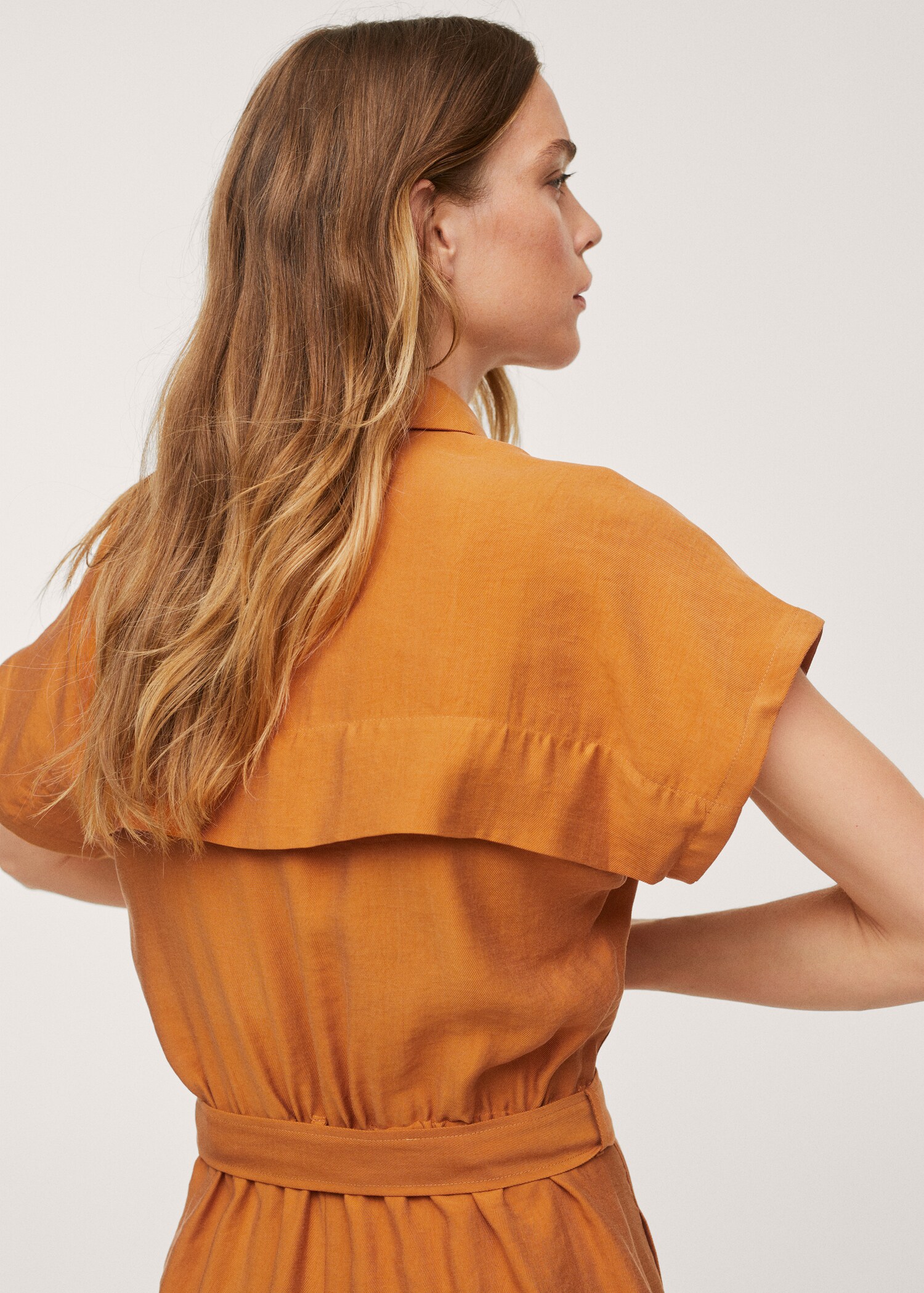 Lyocell jumpsuit with belt - Details of the article 2