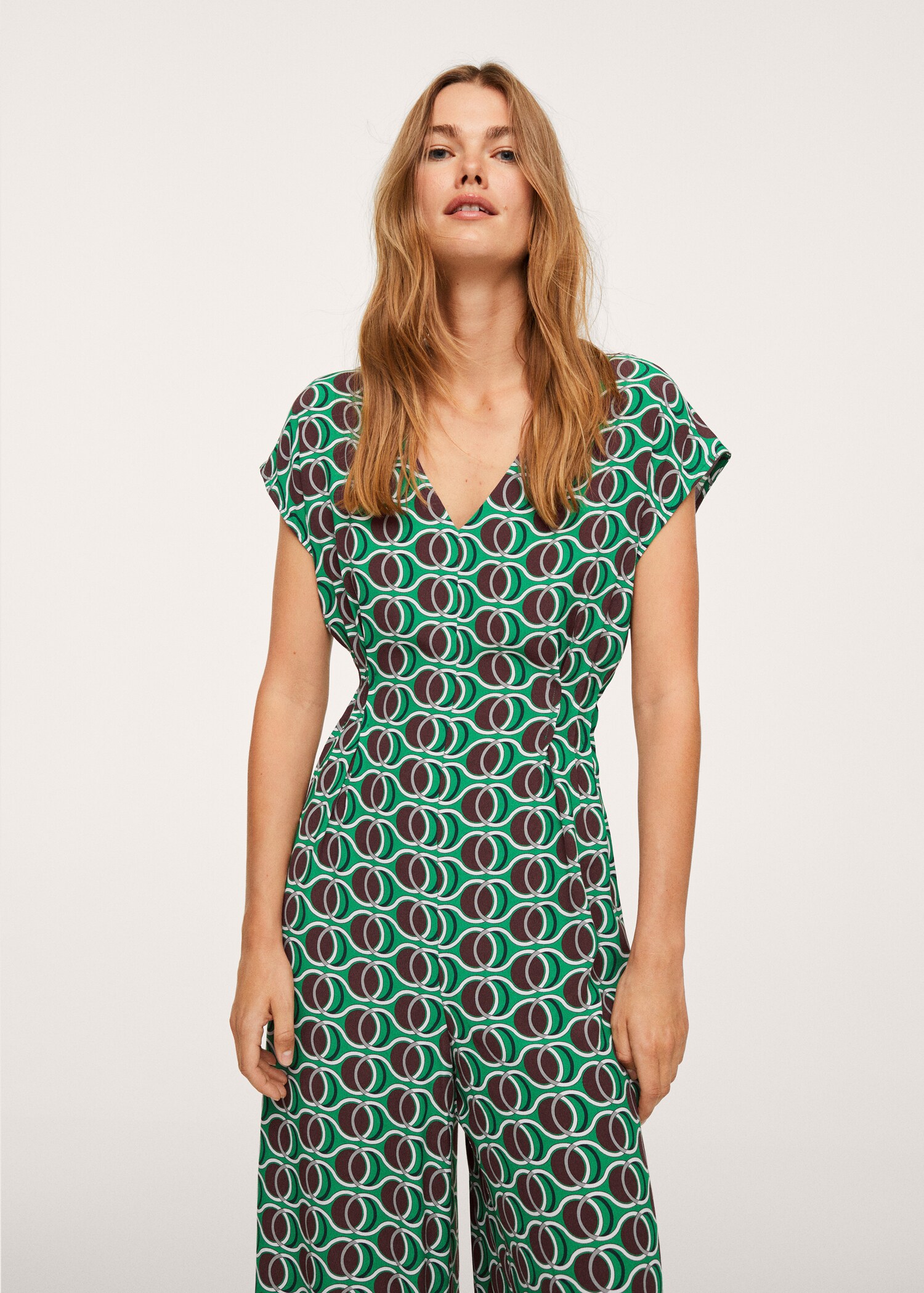 Pleated details jumpsuit - Medium plane