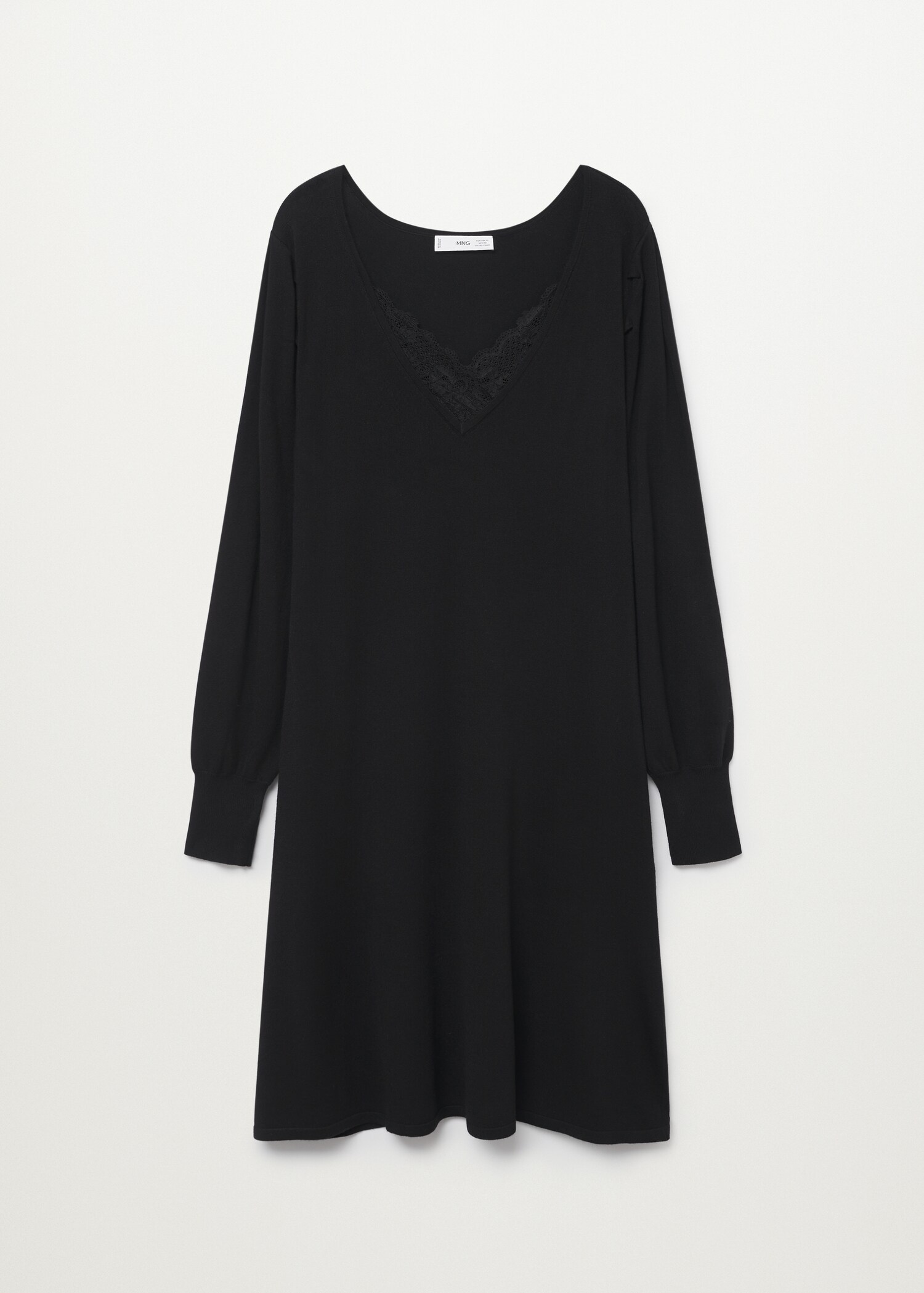 Vestido punto detalles encaje - Artículo sin modelo
