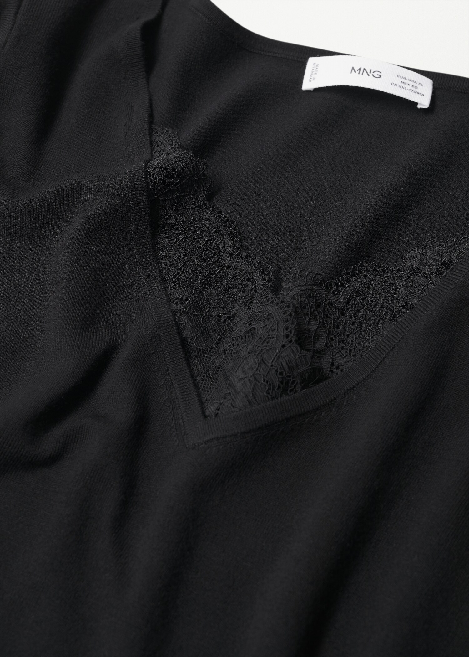Vestido punto detalles encaje - Detalle del artículo 8