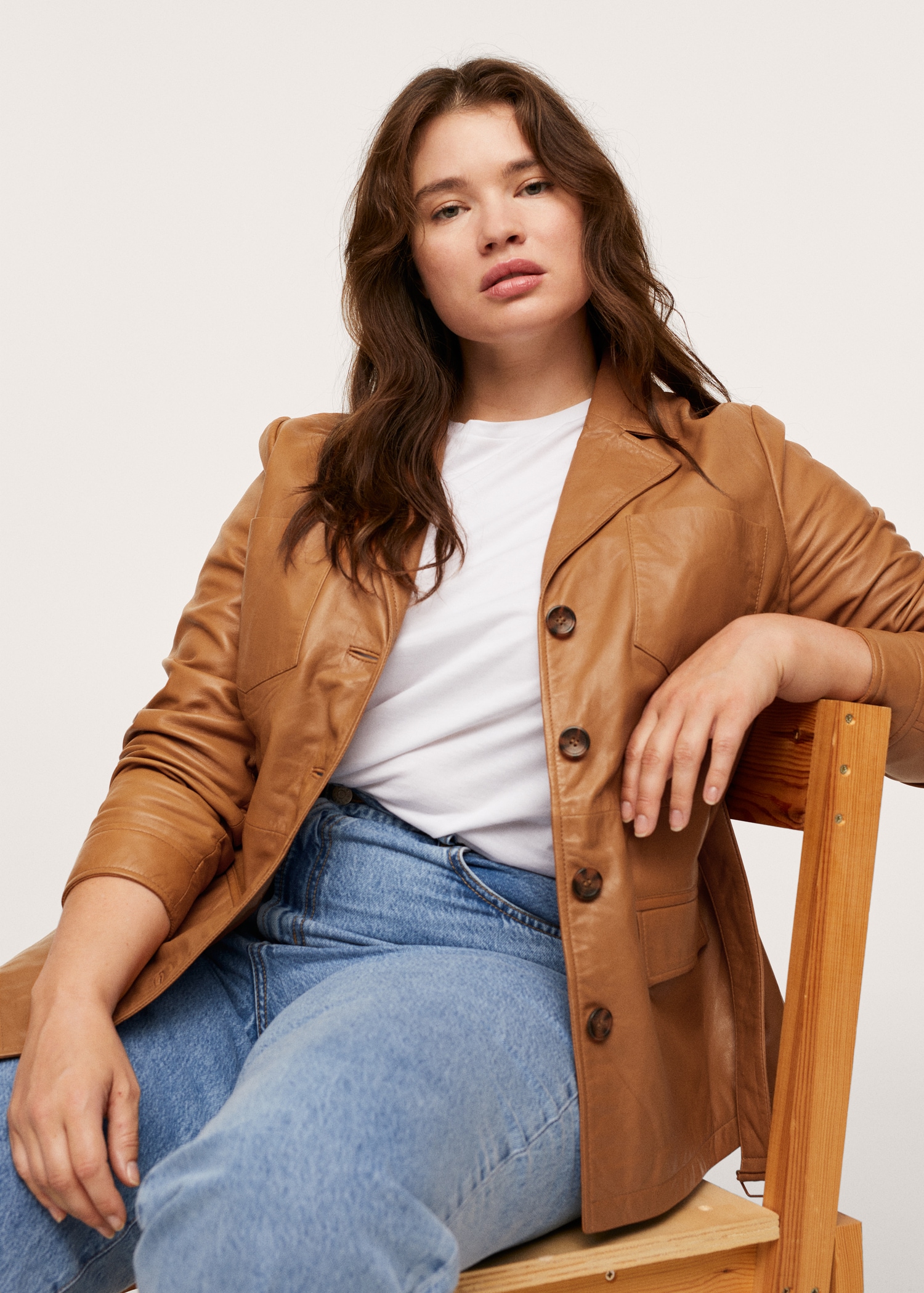 Belt leather jacket - Details of the article 3
