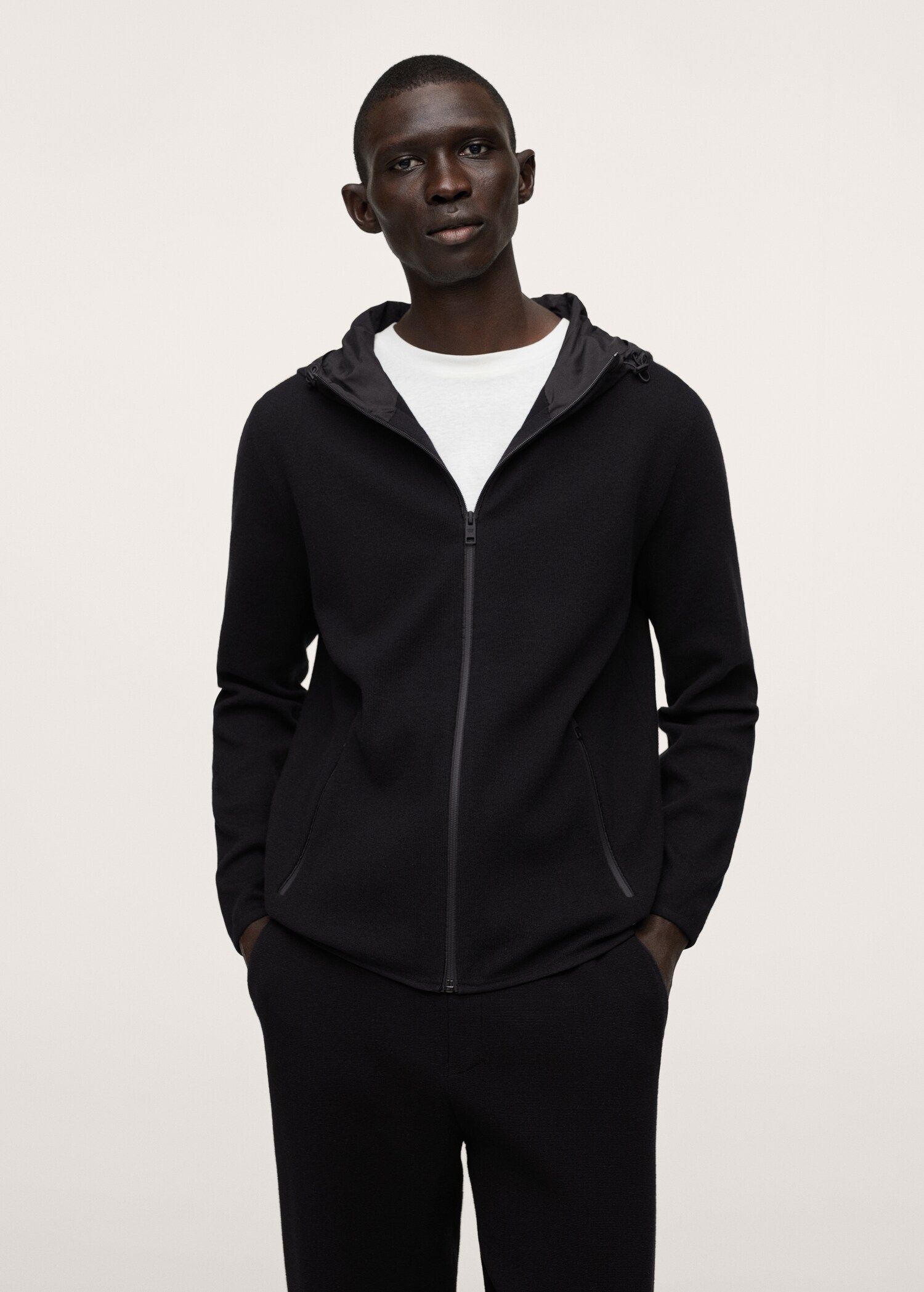 Sudadera punto cremallera - Plano medio
