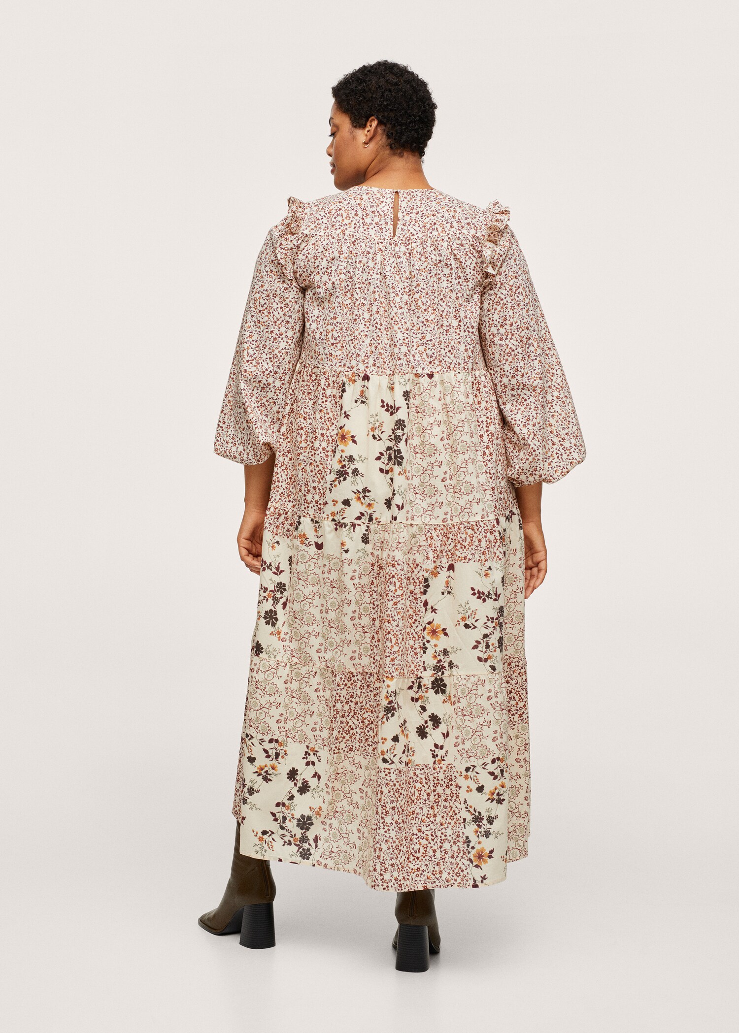 Vestido estampado patchwork - Reverso del artículo