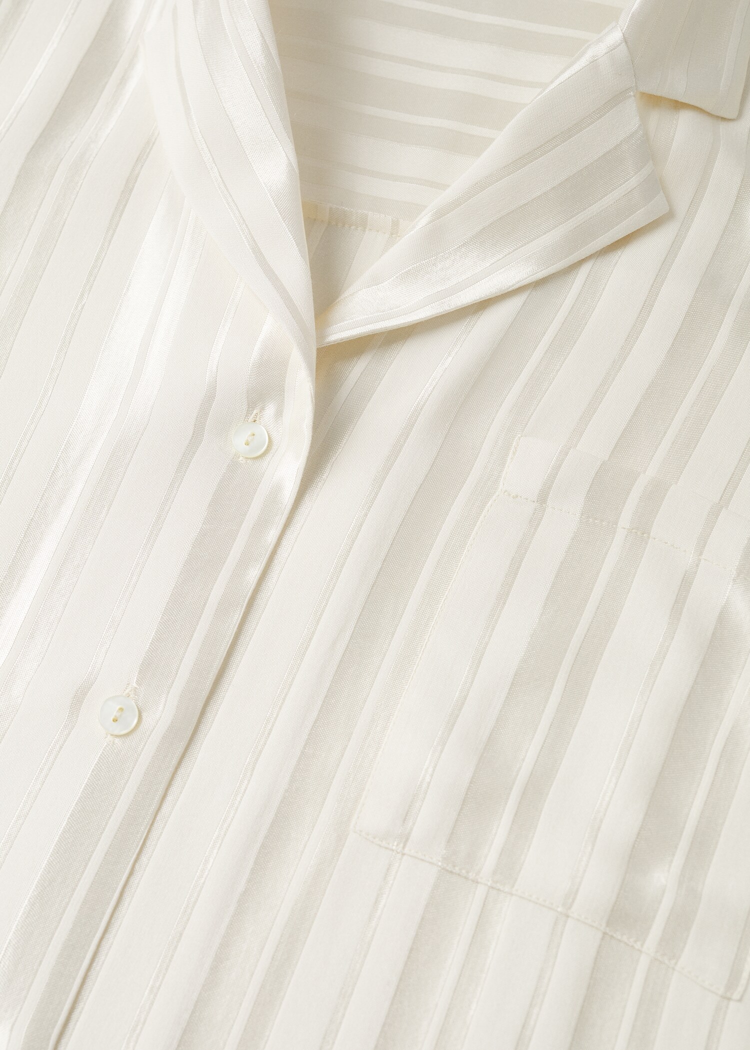Striped satin pyjama shirt - Details of the article 8