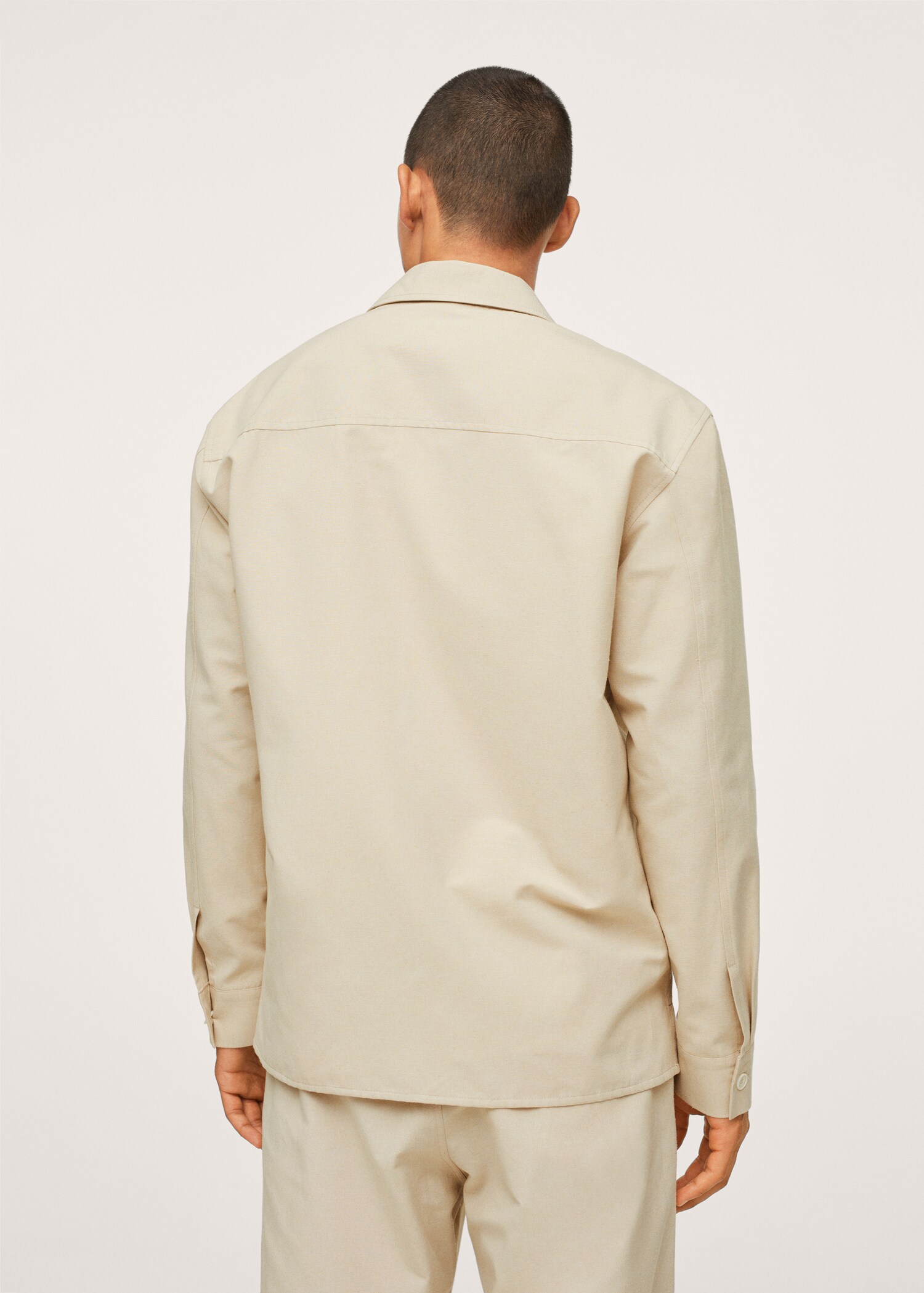 Sobrecamisa tejido reciclado - Reverso del artículo