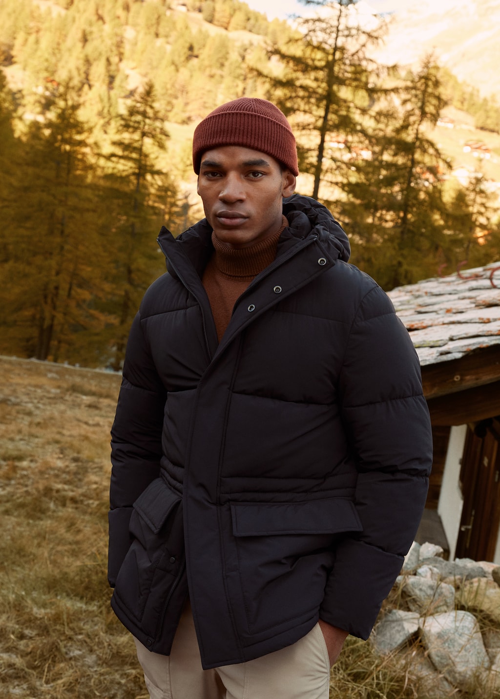 Anorak acolchado hombre clearance