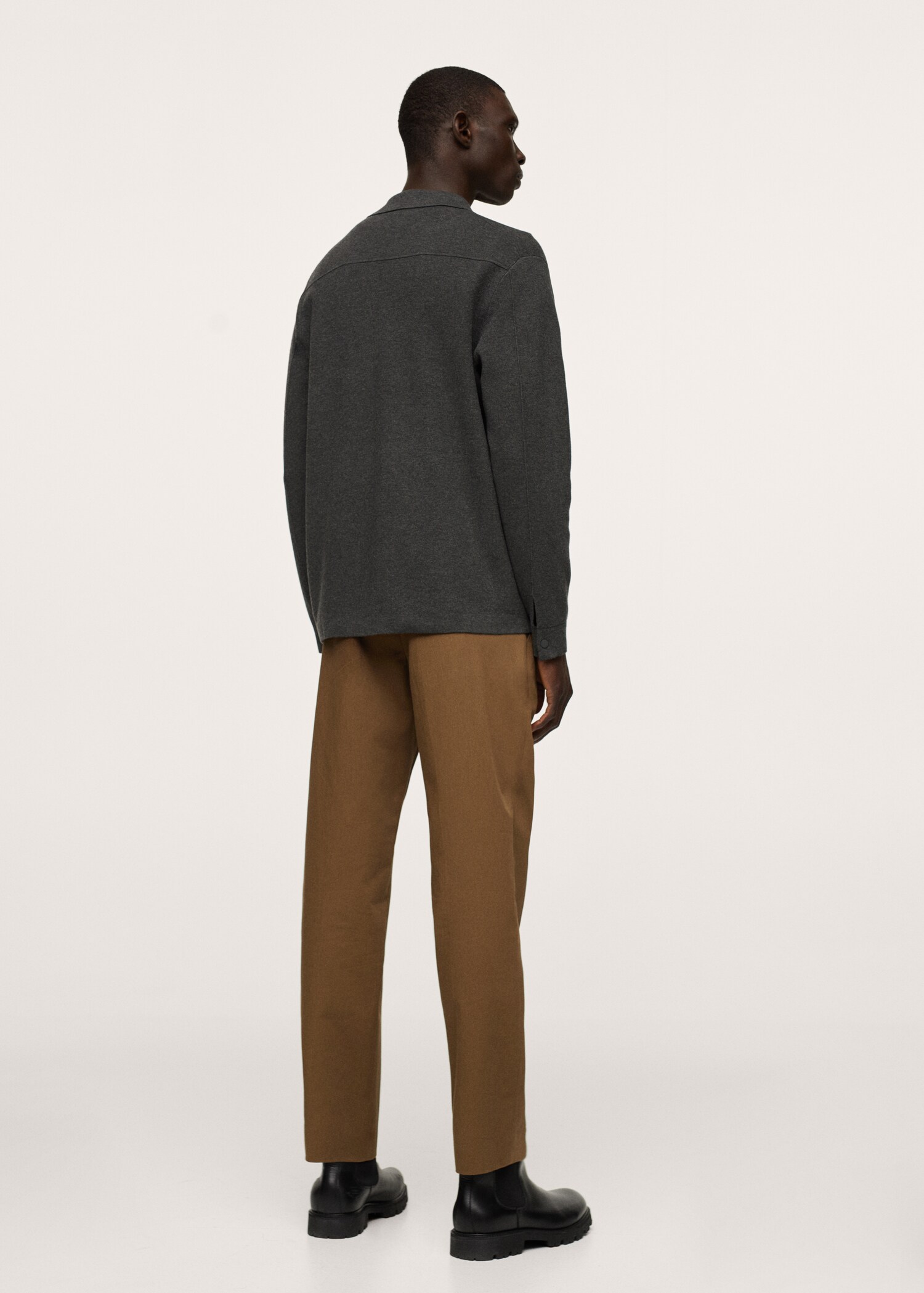 Elastic waist cotton trousers - Reverse of the article