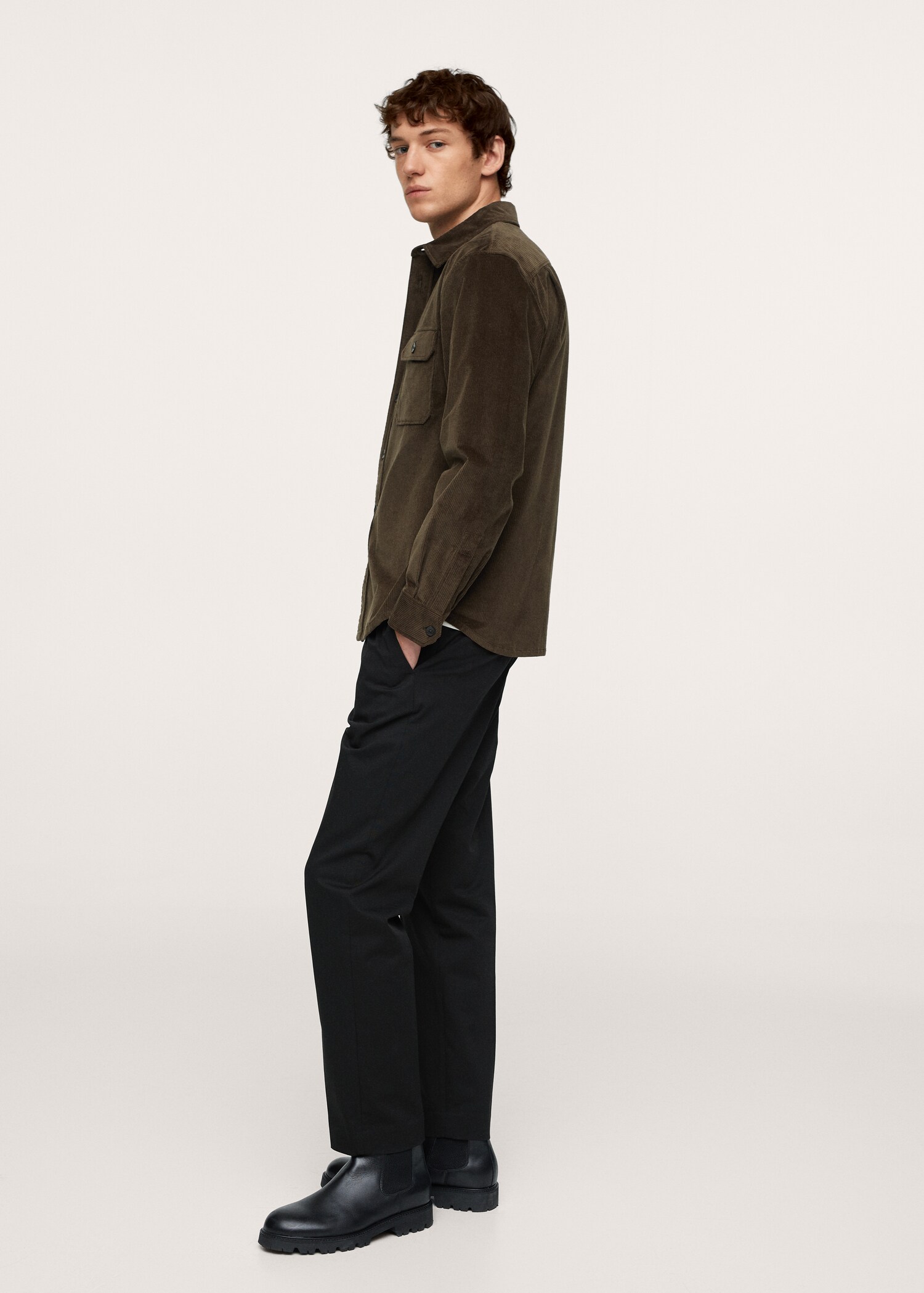Elastic waist cotton trousers - Details of the article 4