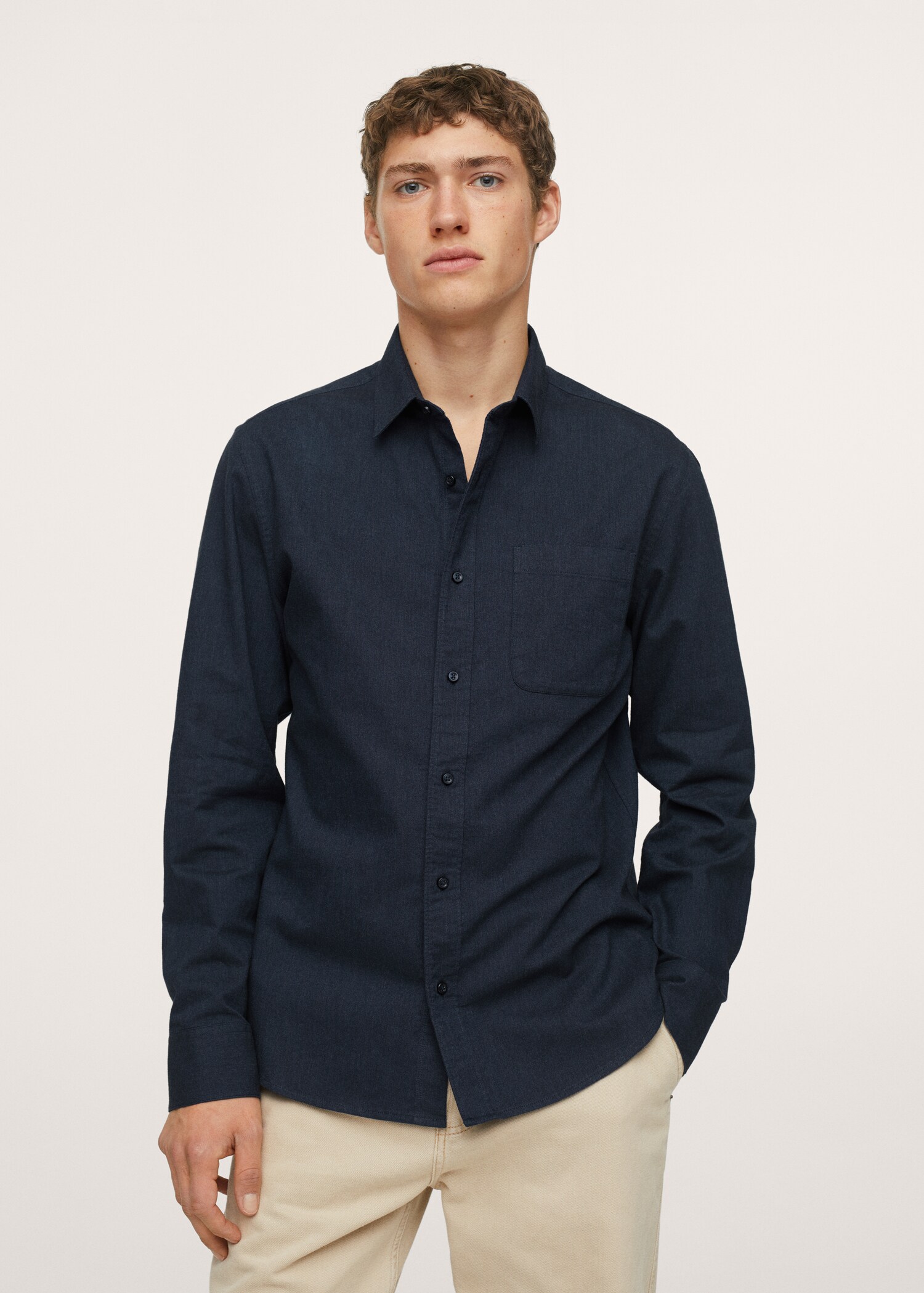 Camisa Oxford algodón - Plano medio