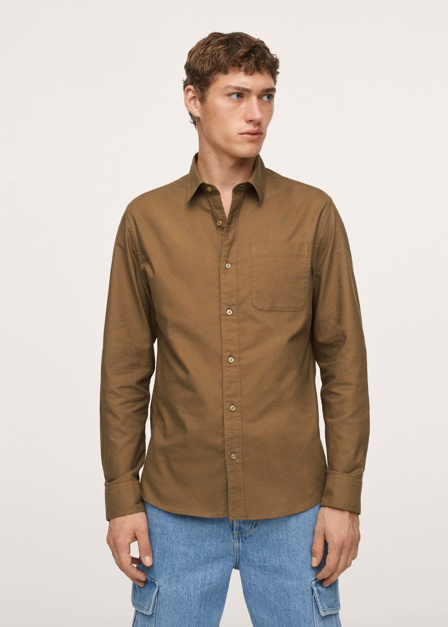 Camisa Oxford algodón - Plano medio