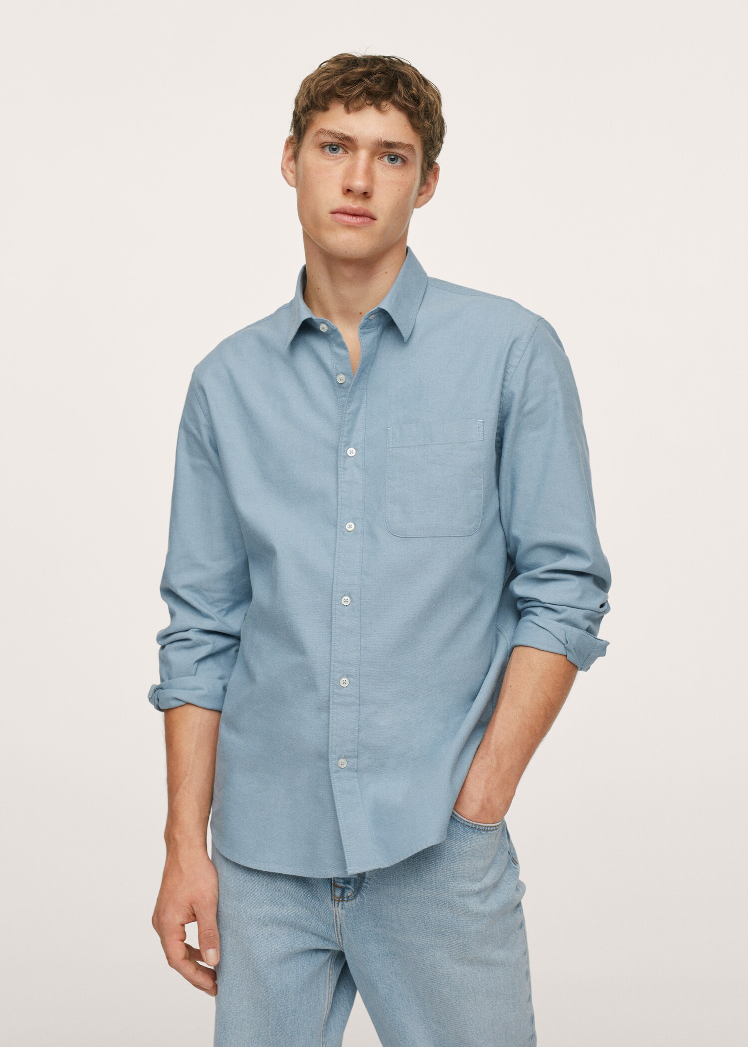 Chemise oxford en coton - Plan moyen