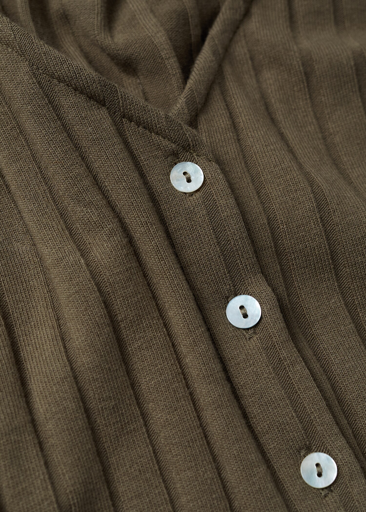 Bavlněný žebrovaný kardigan - Detail zboží 8