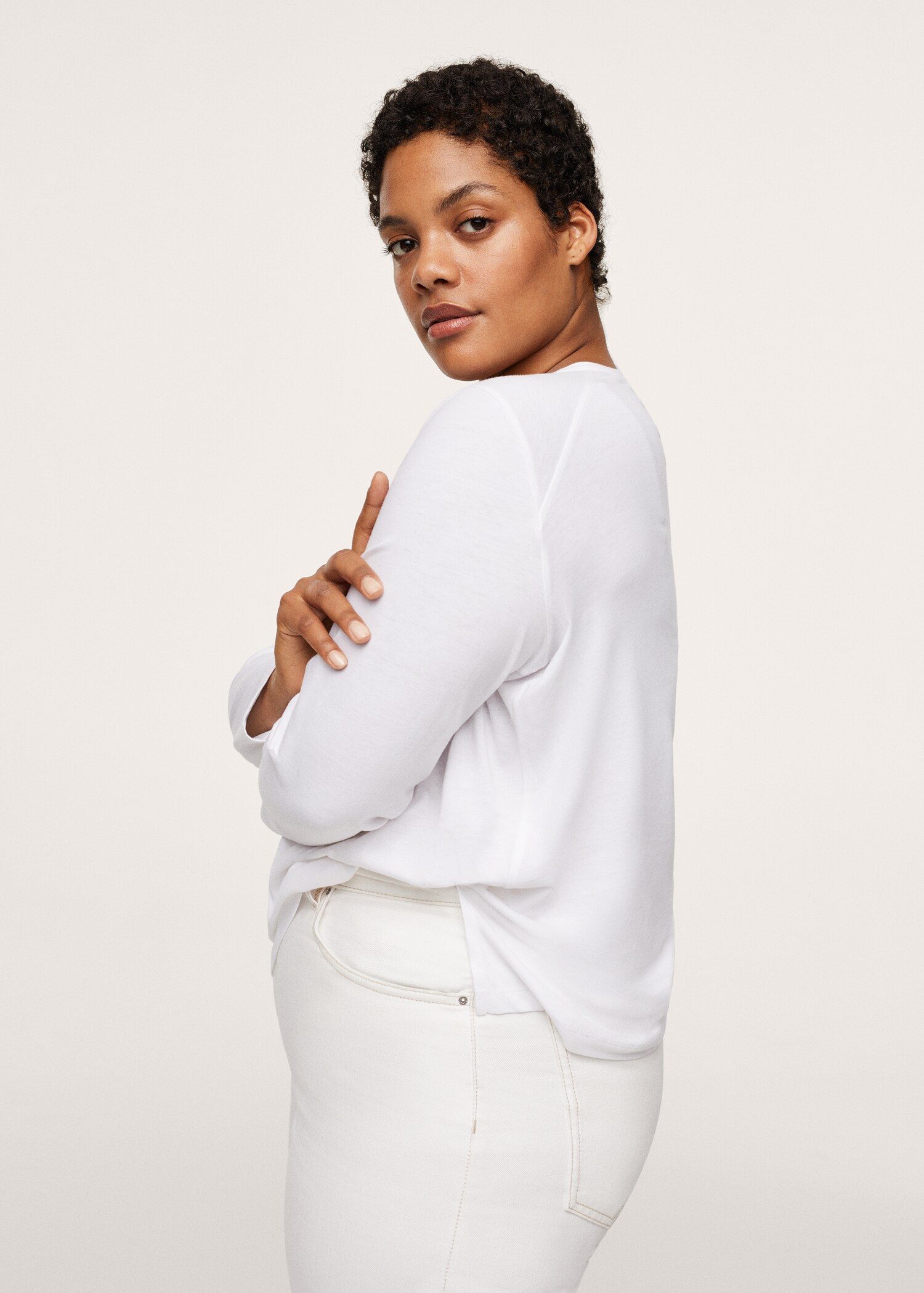 Long sleeve cotton t-shirt - Details of the article 1