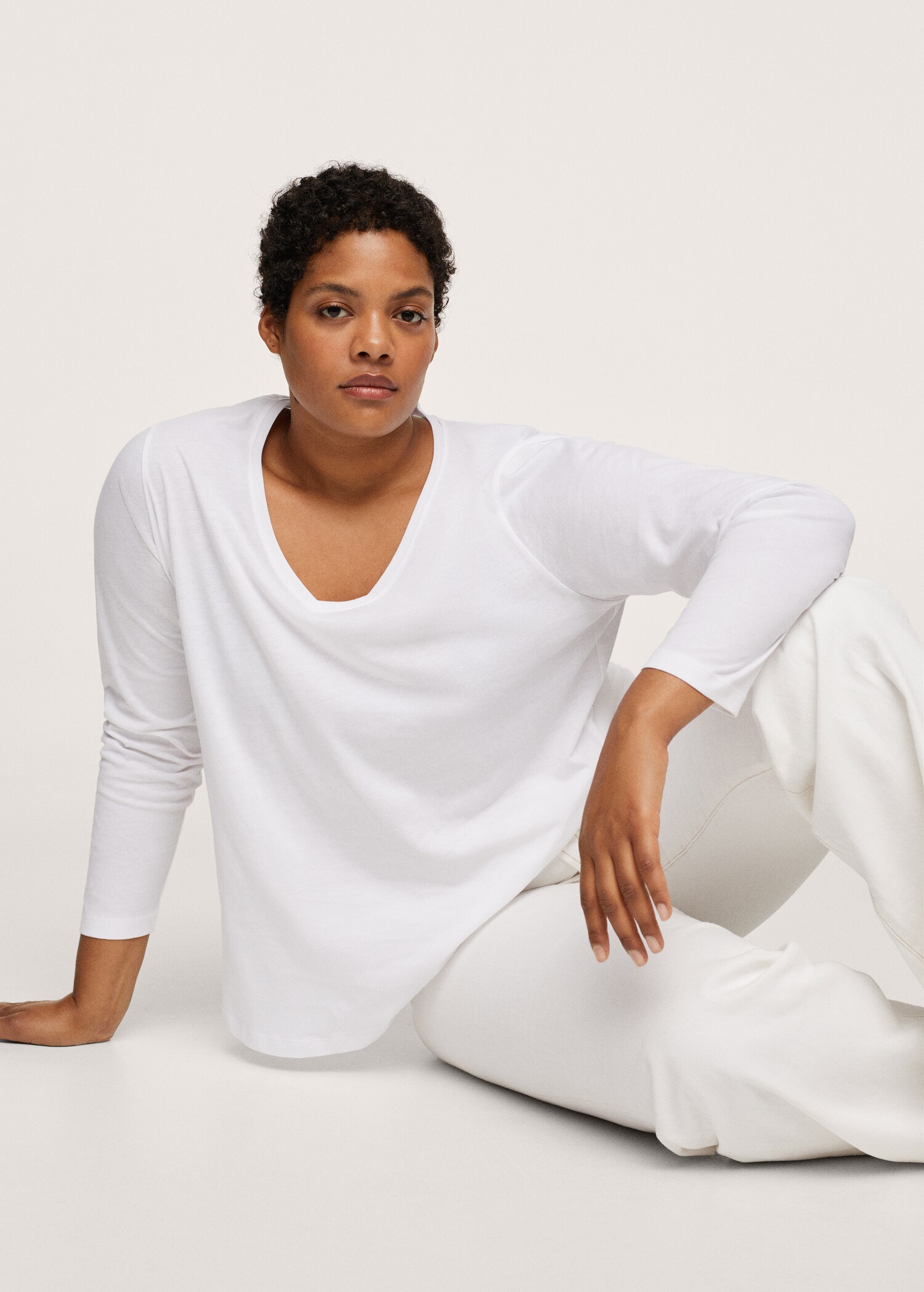 Long sleeve cotton t-shirt - Details of the article 3