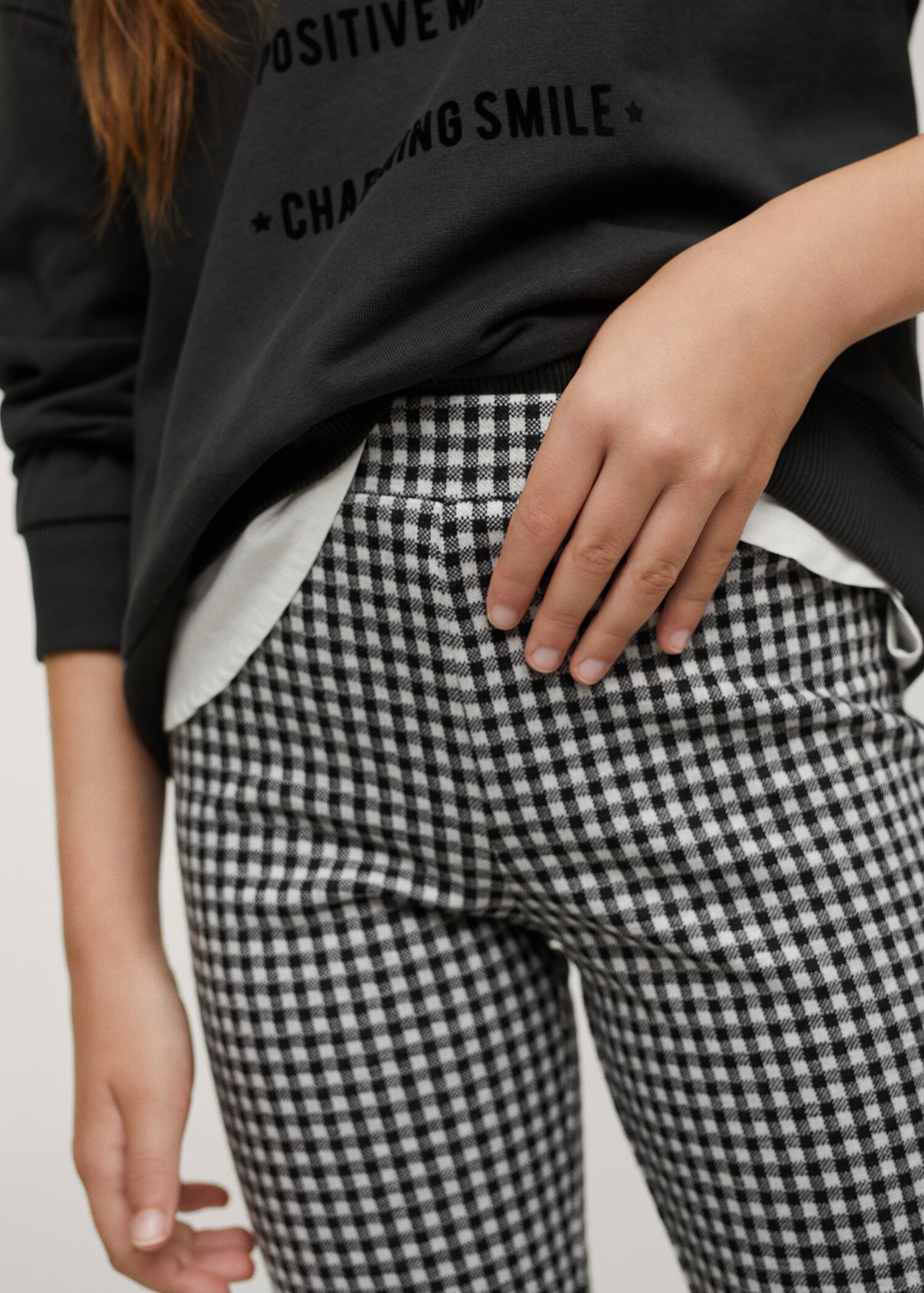 Leggings flare estampado cuadros - Detalle del artículo 2