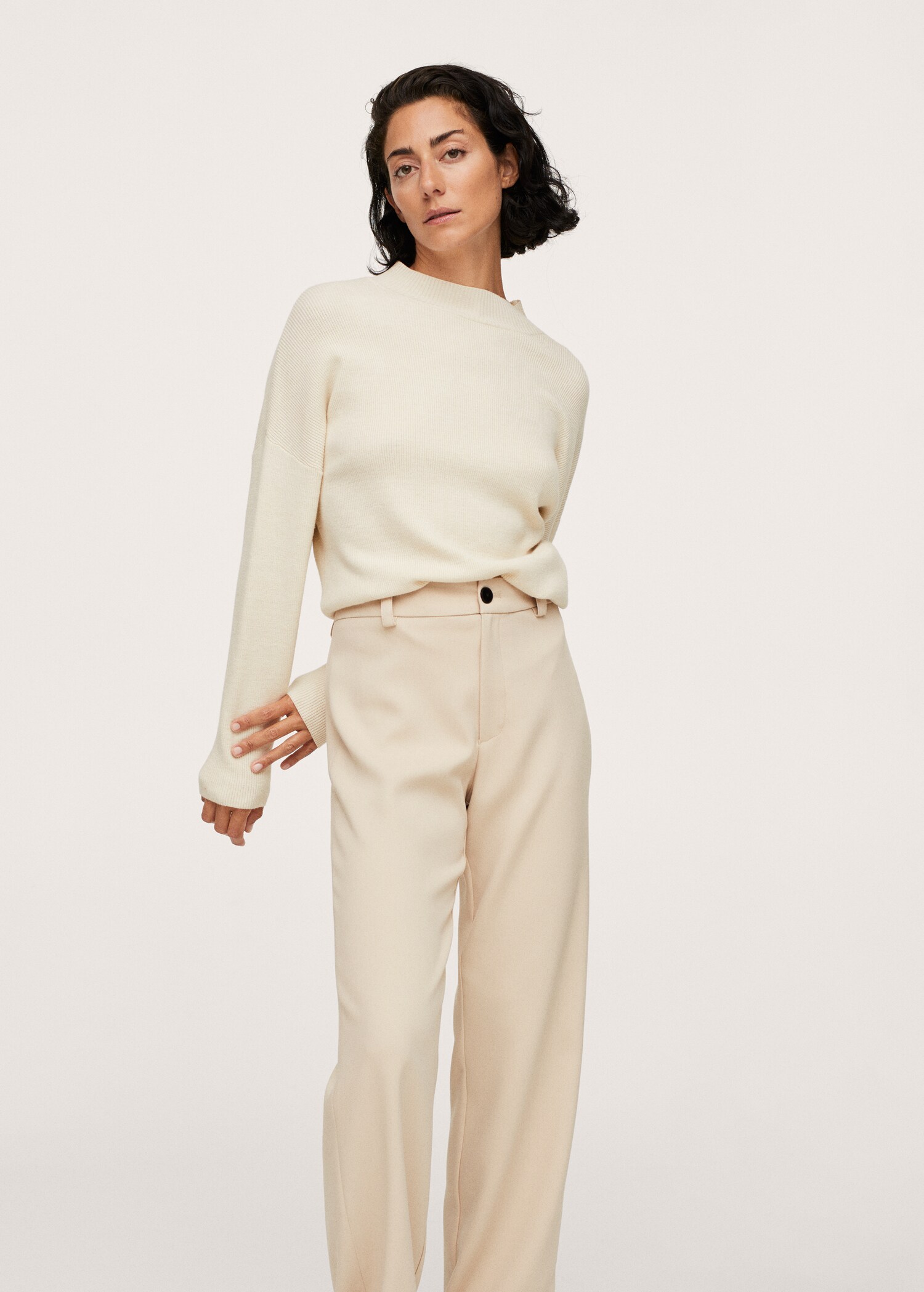 High-waist straight trousers - Details of the article 1