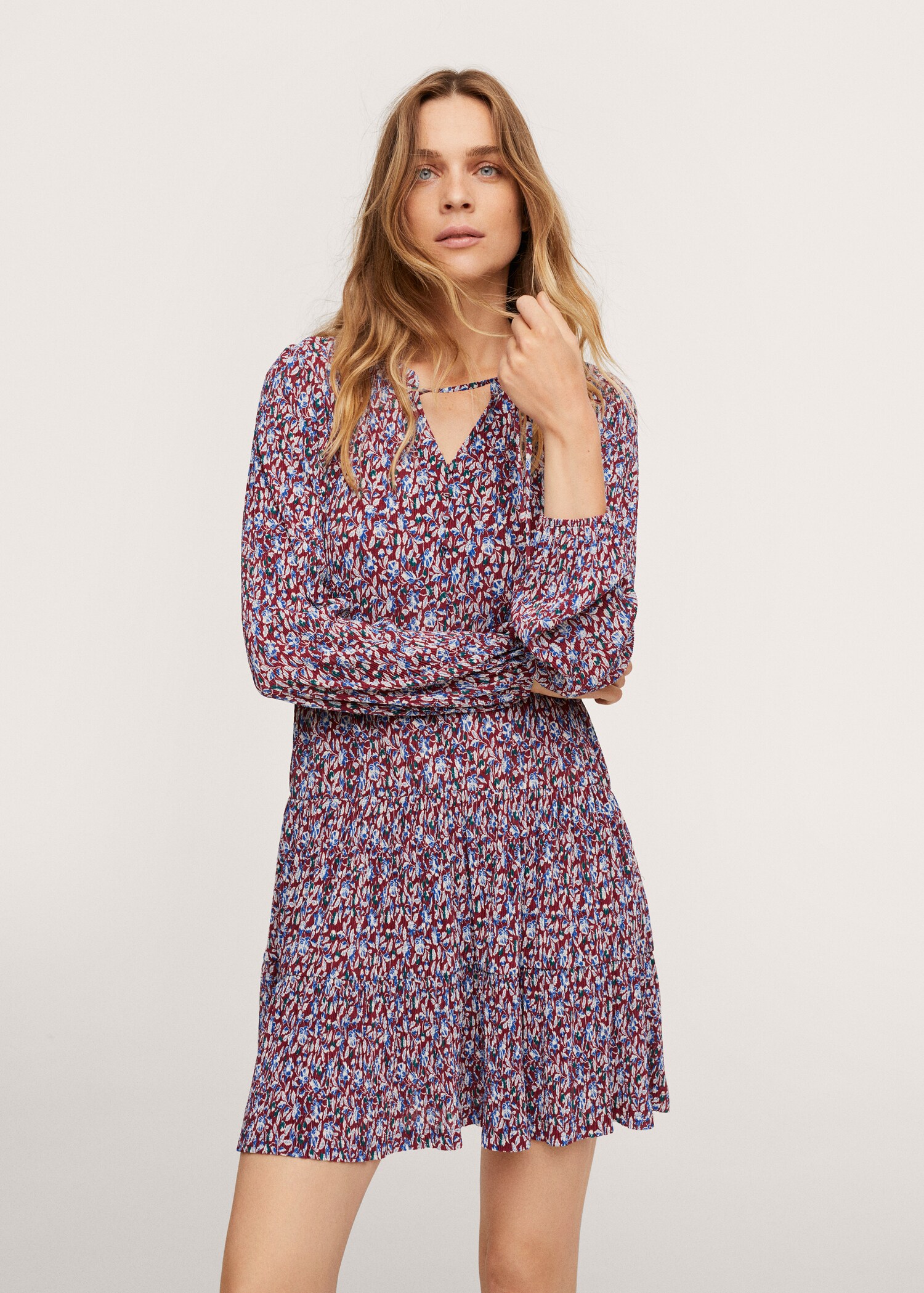 Vestido estampado floral - Plano medio