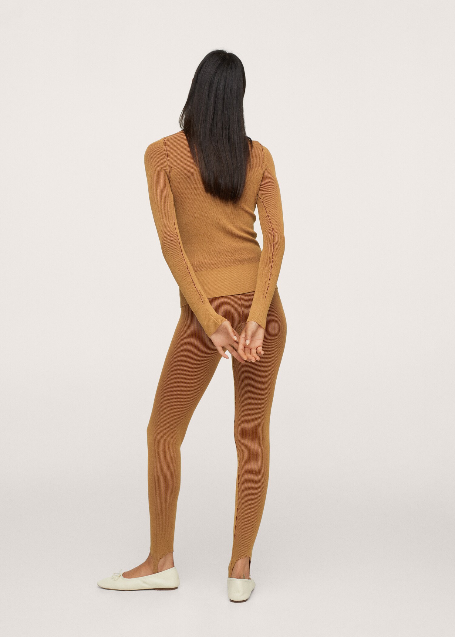 Leggings punto fuseau - Reverso del artículo