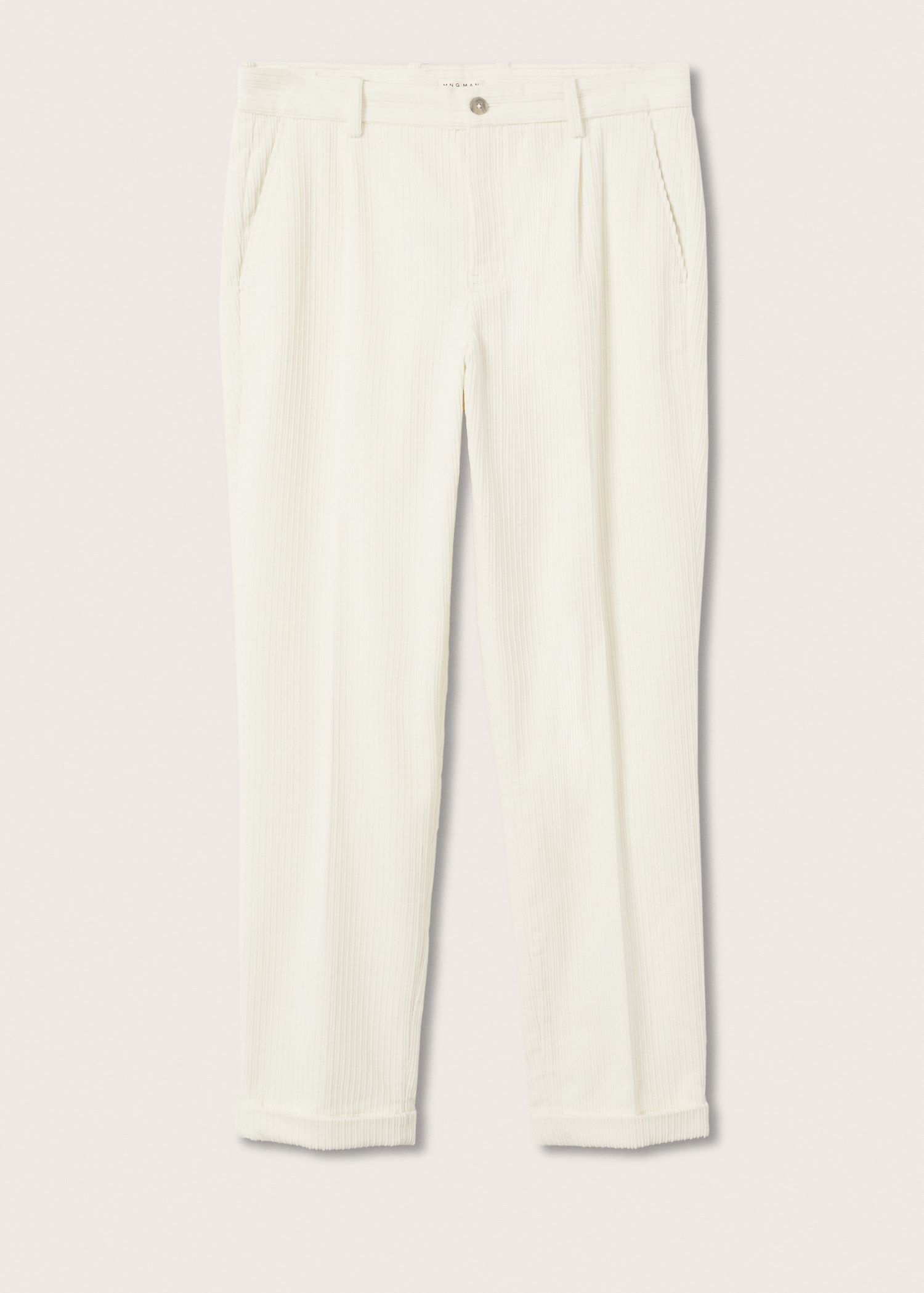 Pleated corduroy trousers - Article without model