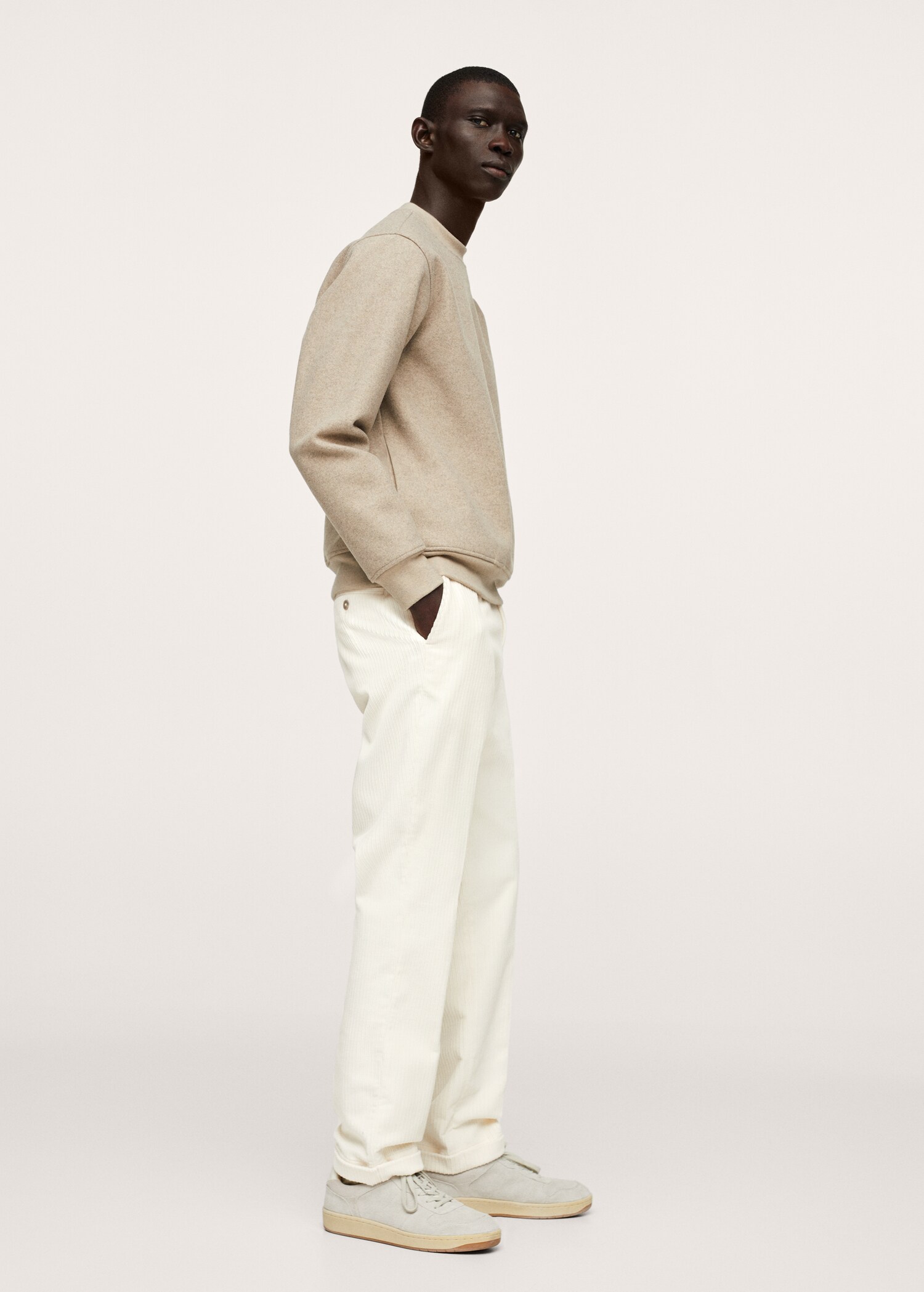 Pleated corduroy trousers - Details of the article 2