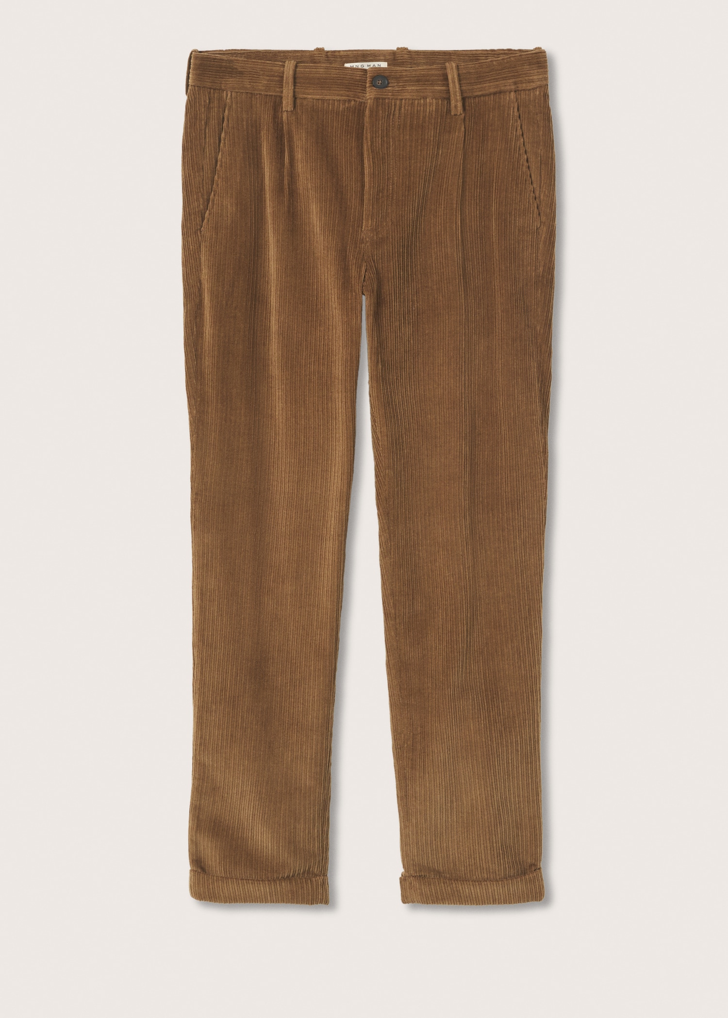 Pleated corduroy trousers - Article without model