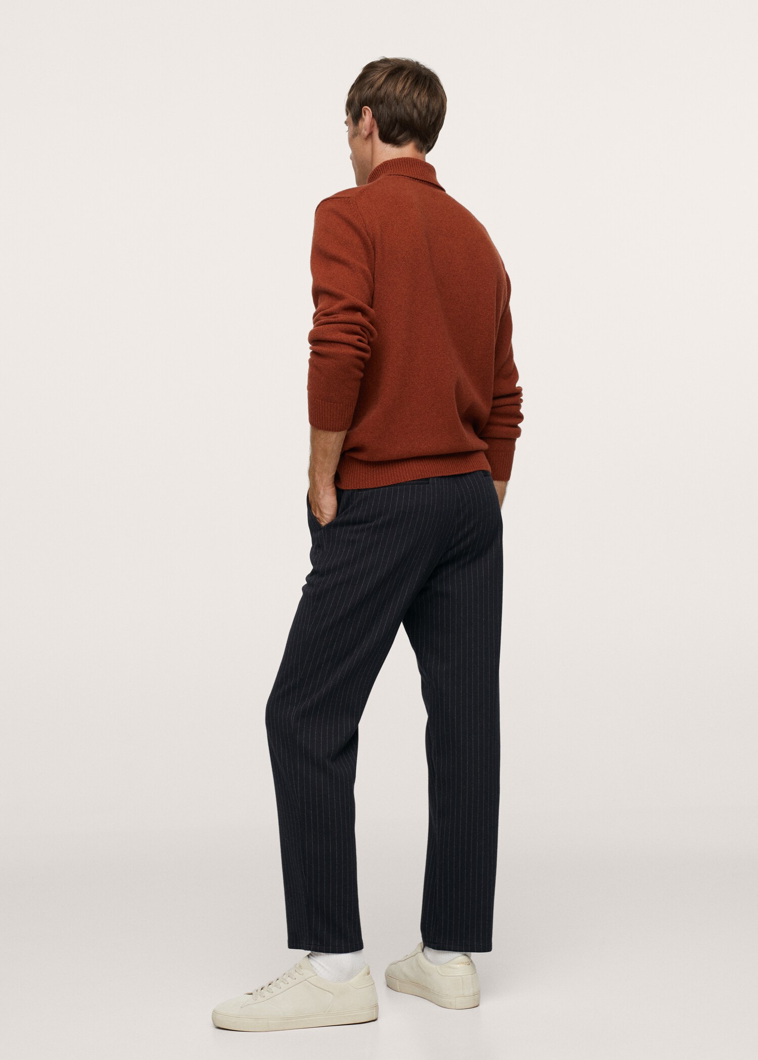 Kalhoty tapered fit s proužky - Zadní strana zboží